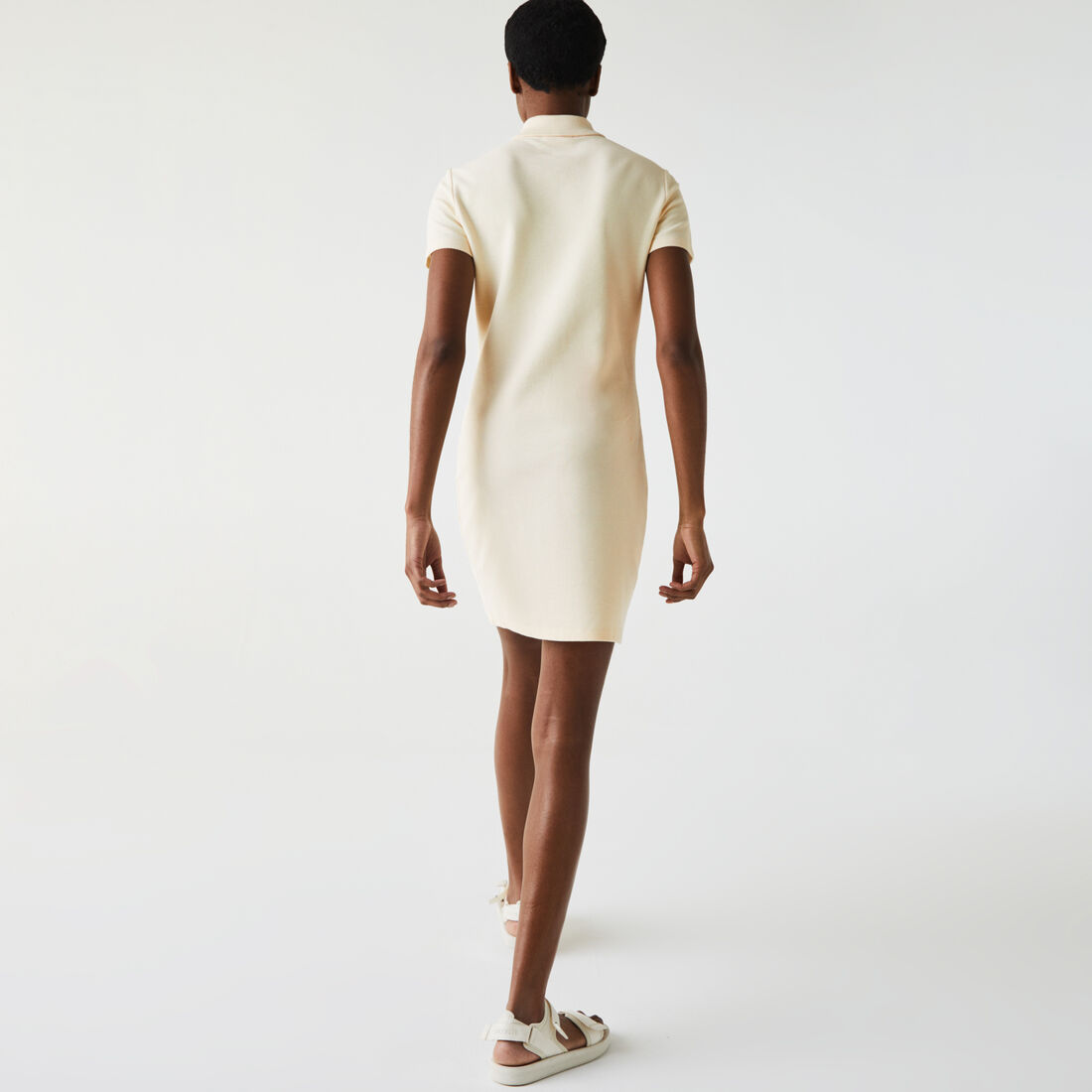 فستان بولو من بيكيه القطن العضوي متعرج الملمس مجموعة Made in France للنساء فستان بولو من بيكيه القطن العضوي متعرج الملمس مجموعة Made in France للنساء