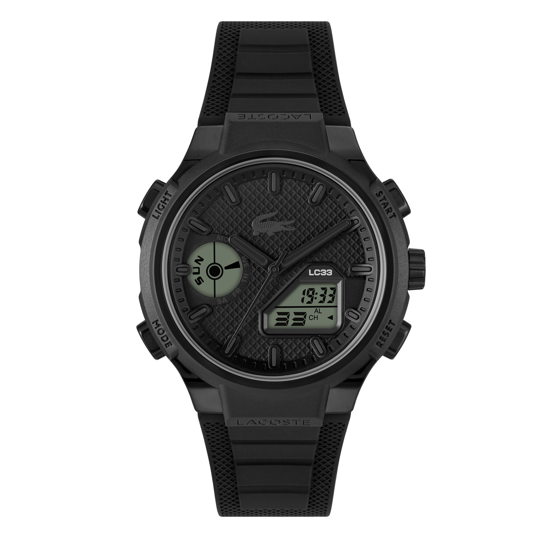 lacoste mens black dial watch
