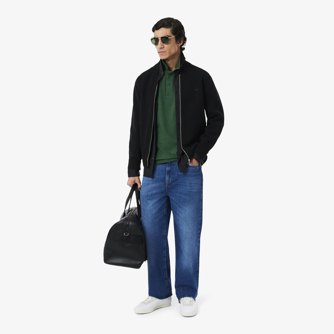 قميص بولو بقصّة عادية من مزيج القطن قميص بولو بقصّة عادية من مزيج القطن