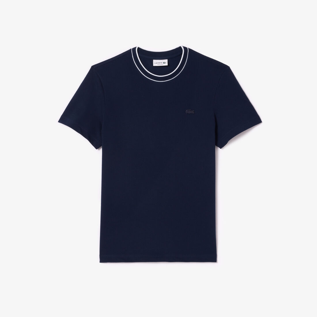 Stretch Pique Stripe Collar T-shirt Stretch Pique Stripe Collar T-shirt
