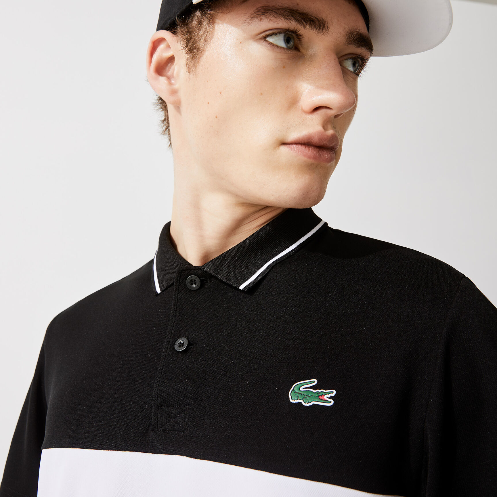Men&rsquo;s Lacoste SPORT Colourblock Breathable Resistant Polo Shirt