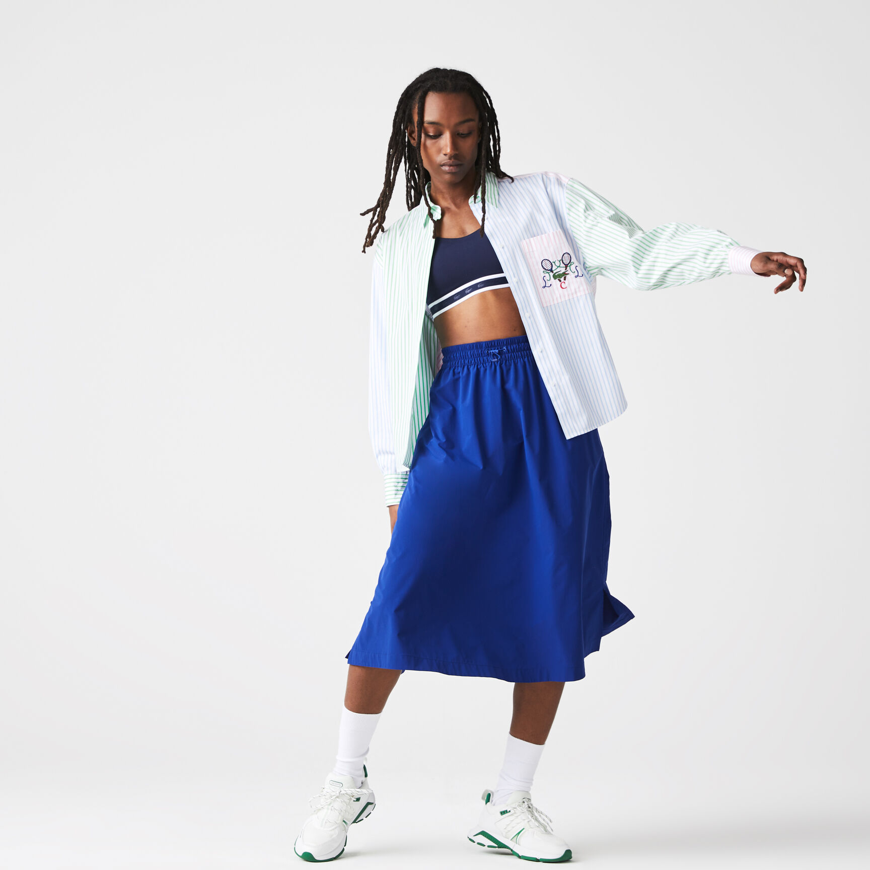 Women's Elasticised Waist Mid-Length Skirt