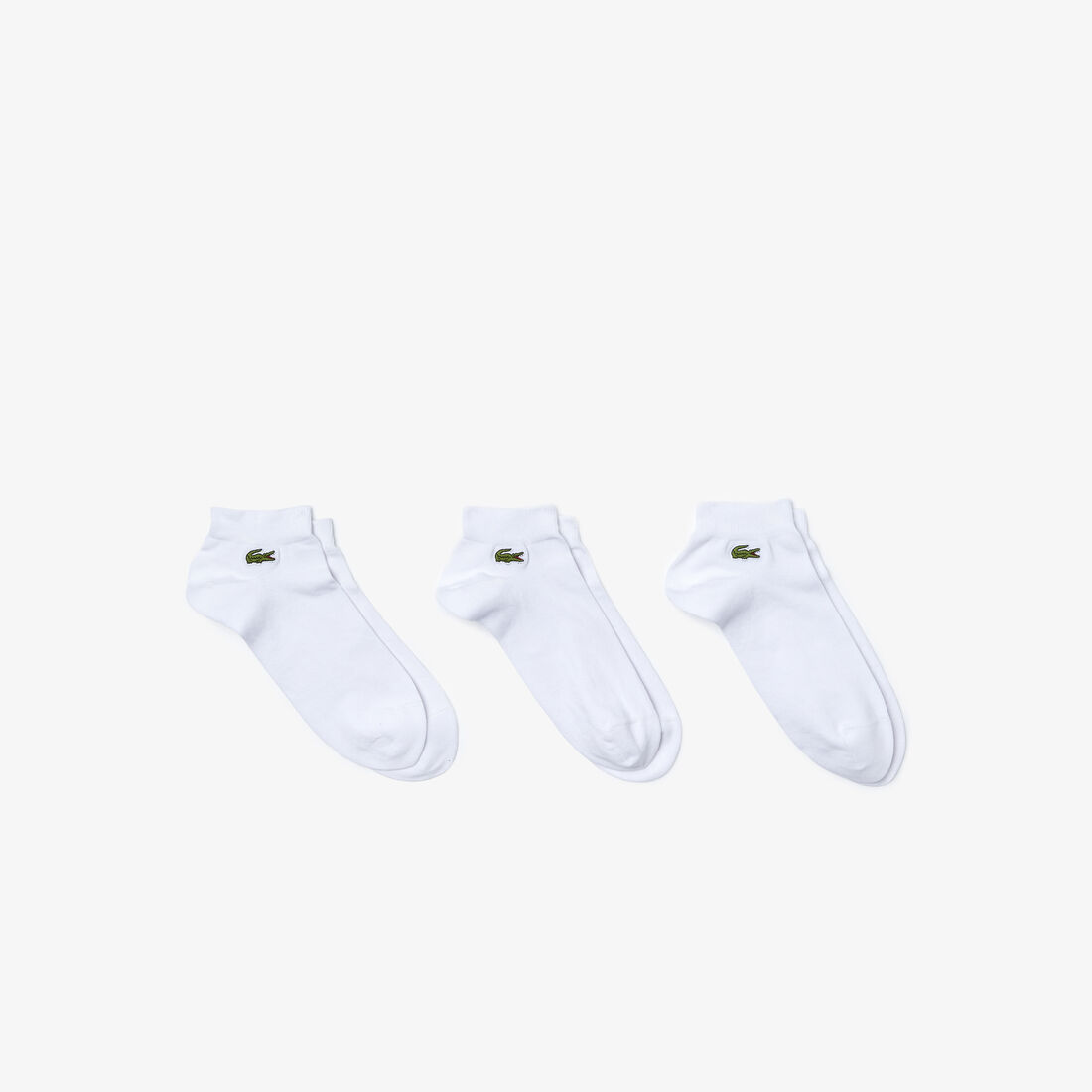 جوارب قطنية قصة منخفضة حزمة ثلاثية مجموعة Lacoste SPORT للرجال