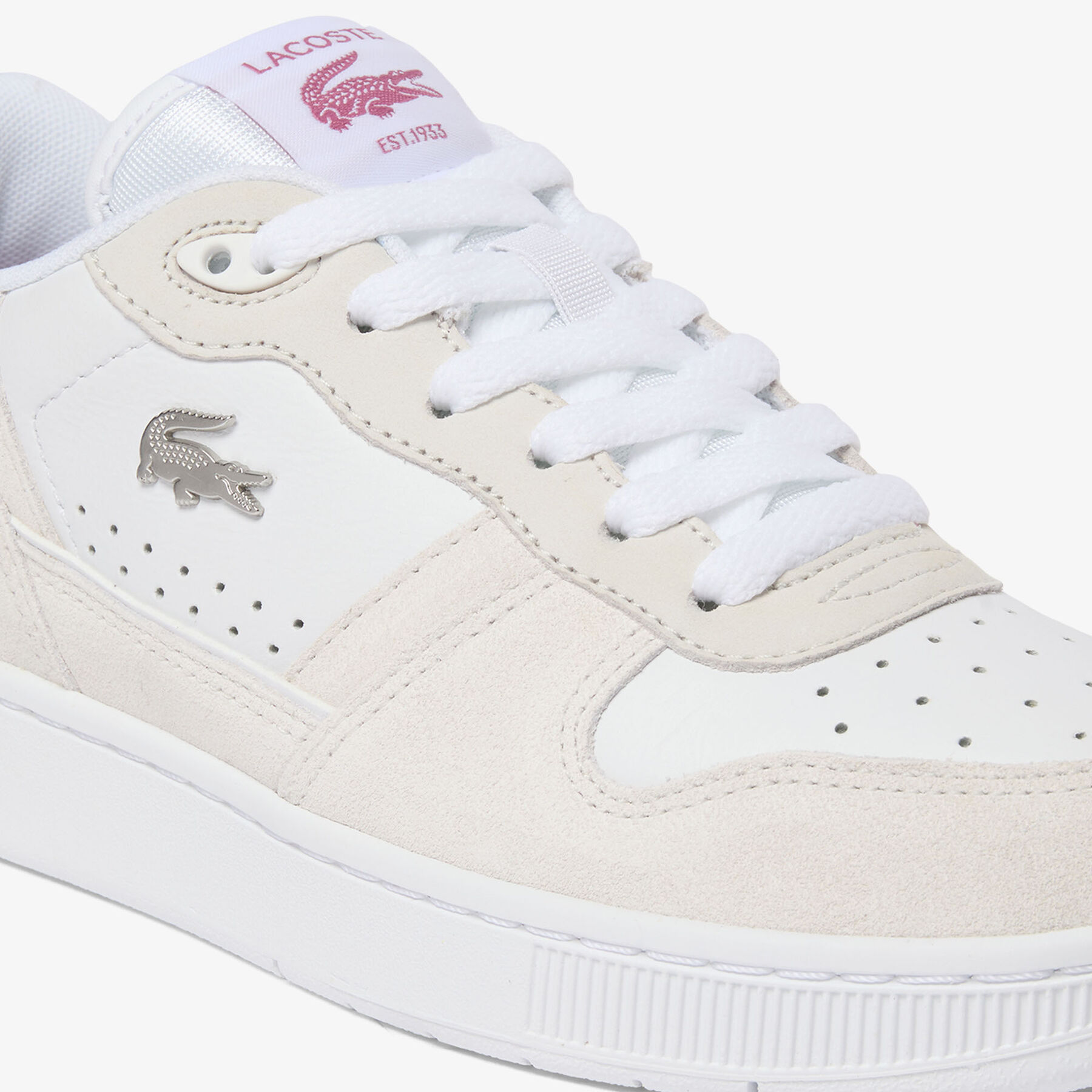 lacoste women s t clip set suede sneakers