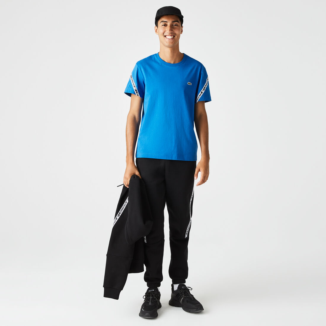 Men's Lacoste Regular Fit Printed Bands T-Shirt Men's Lacoste Regular Fit Printed Bands T-Shirt