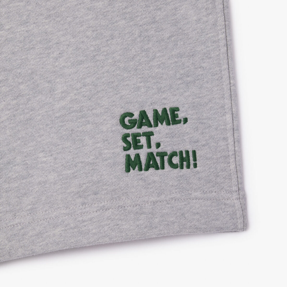 Embroidered Slogan Fleece Jogger Shorts Embroidered Slogan Fleece Jogger Shorts