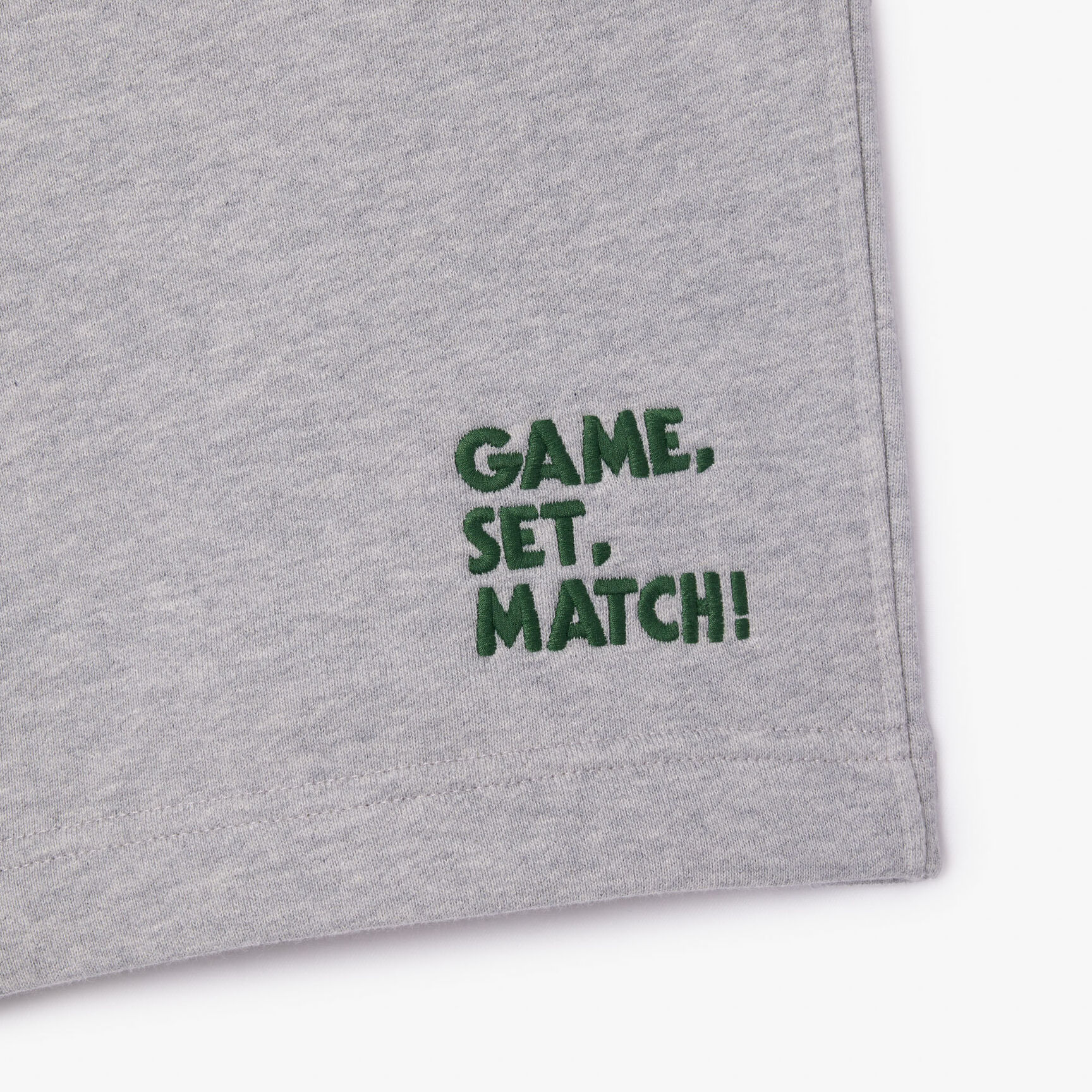 Embroidered Slogan Fleece Jogger Shorts Embroidered Slogan Fleece Jogger Shorts