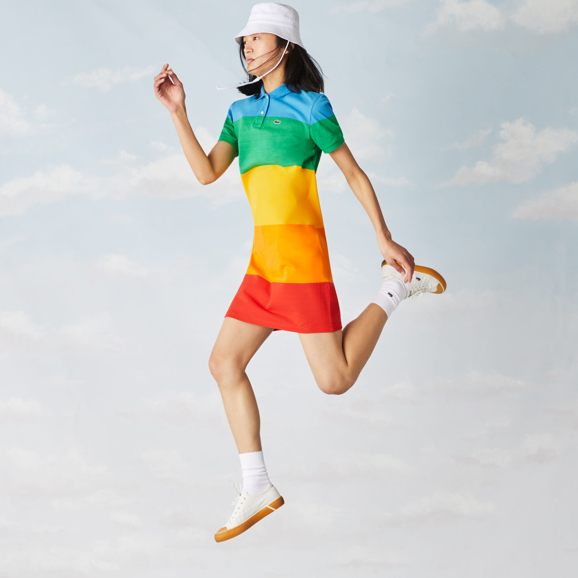 Women’s Polaroid Collaboration Striped Cotton Piqué Polo Dress