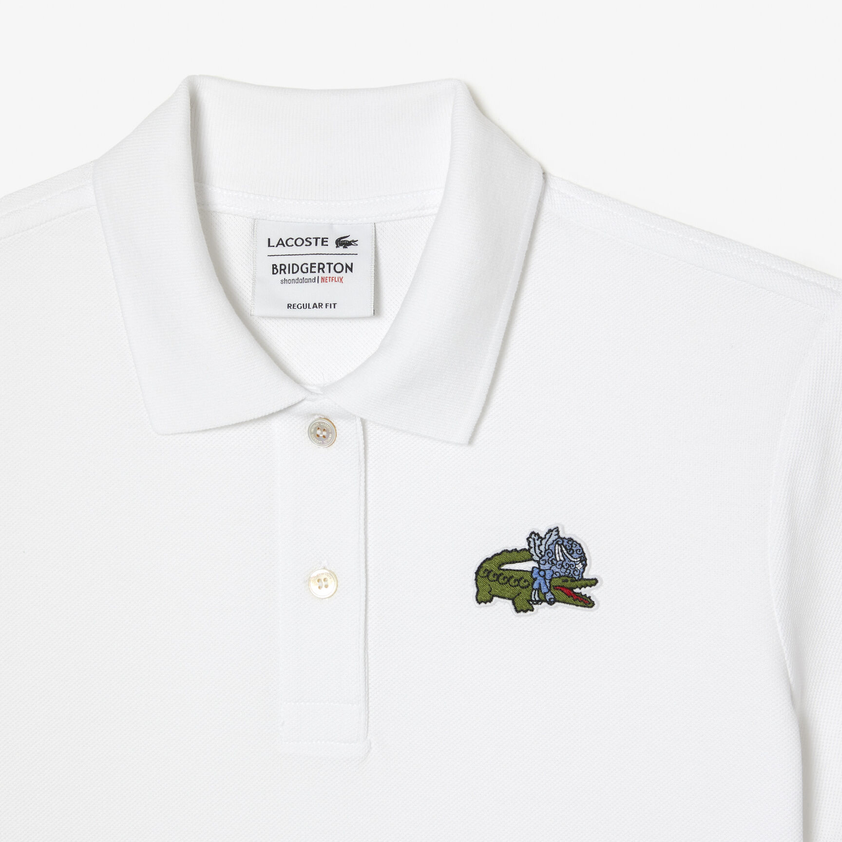 Women's Lacoste x Netflix Crocodile Show Print Polo Shirt