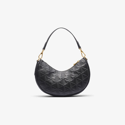 Maheki Embossed Leather Half Moon Purse