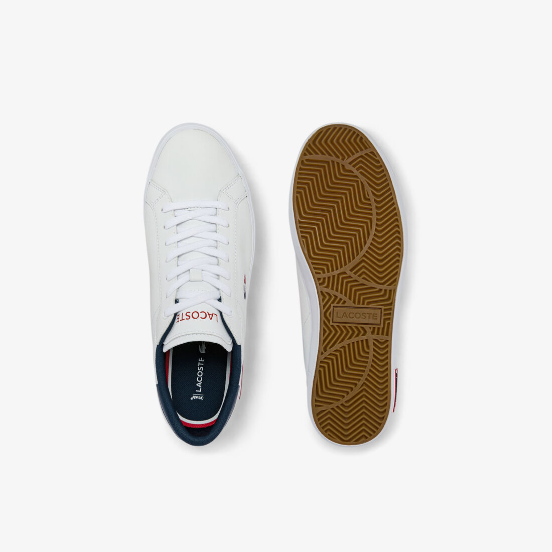 Men's Powercourt Leather Tricolour Trainers Men's Powercourt Leather Tricolour Trainers