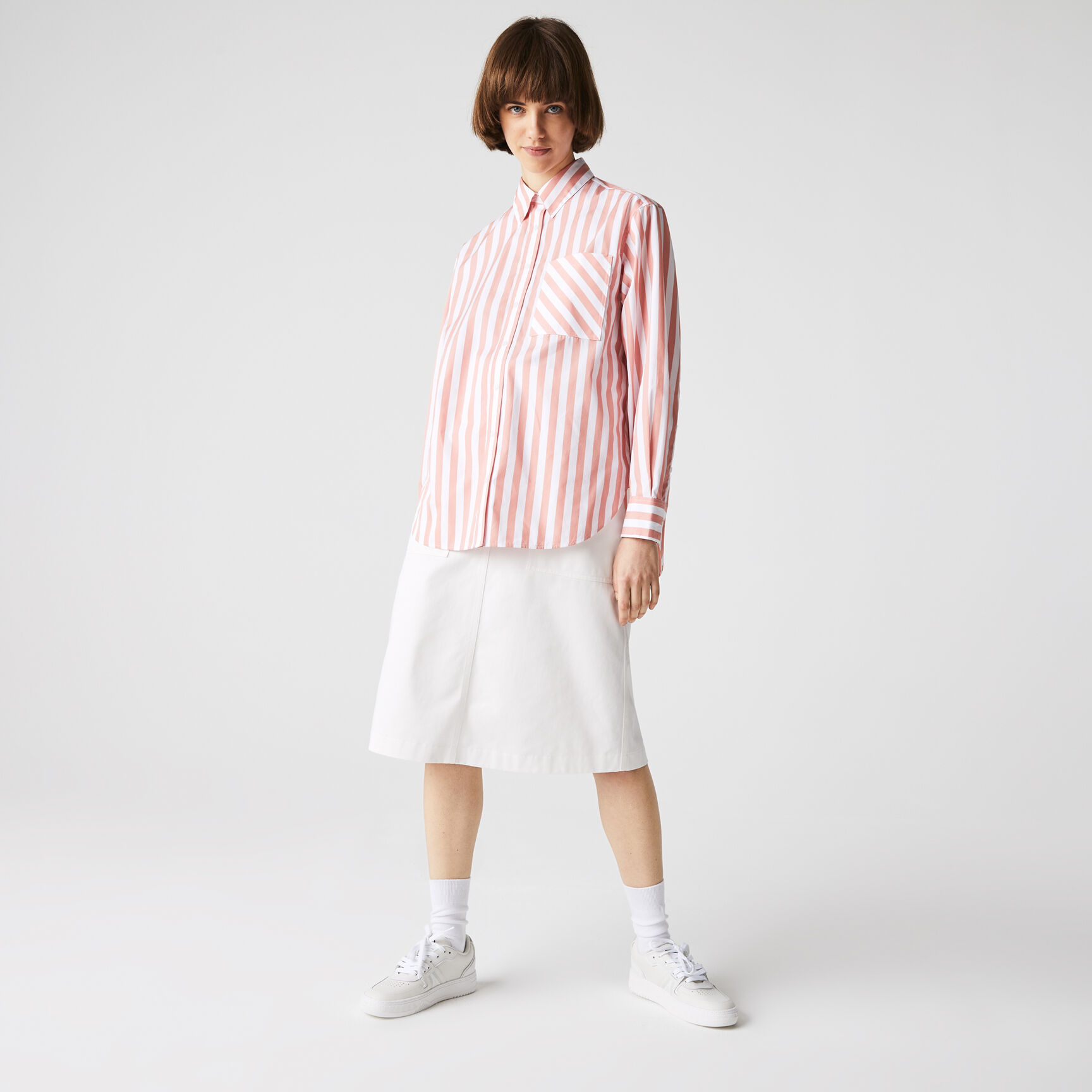 Women’s Oversized Striped Cotton Poplin Shirt Women’s Oversized Striped Cotton Poplin Shirt