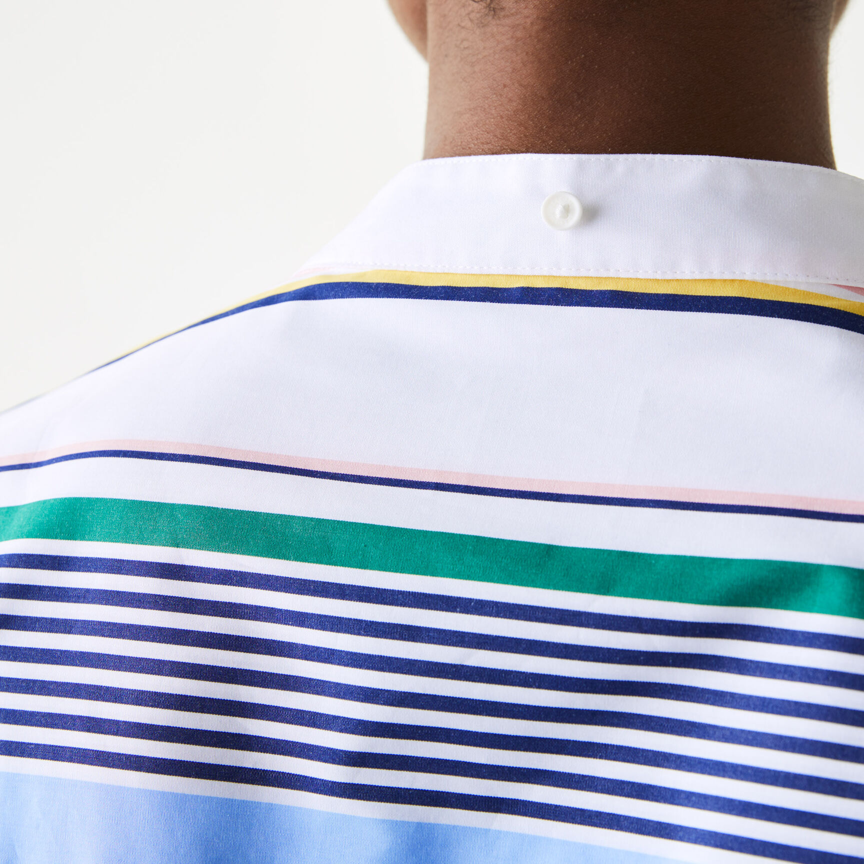 Women's Lacoste LIVE Classic Fit Scarf Neck Striped Cotton Shirt Women's Lacoste LIVE Classic Fit Scarf Neck Striped Cotton Shirt