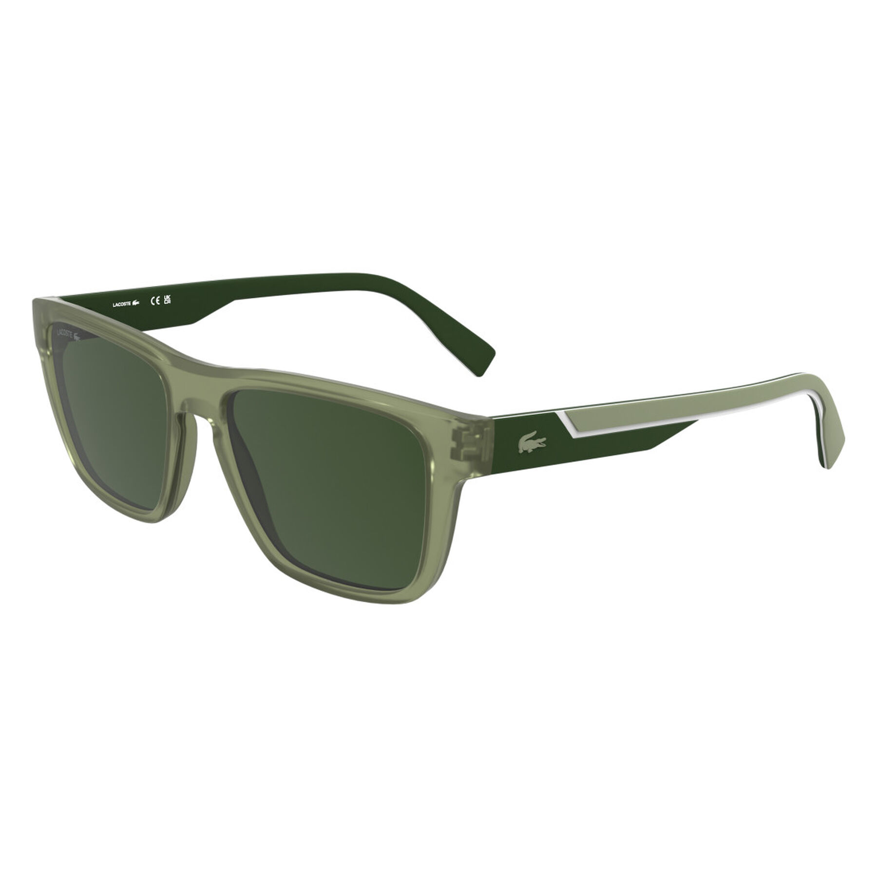 lacoste men s rectangular bio injected sunglasses