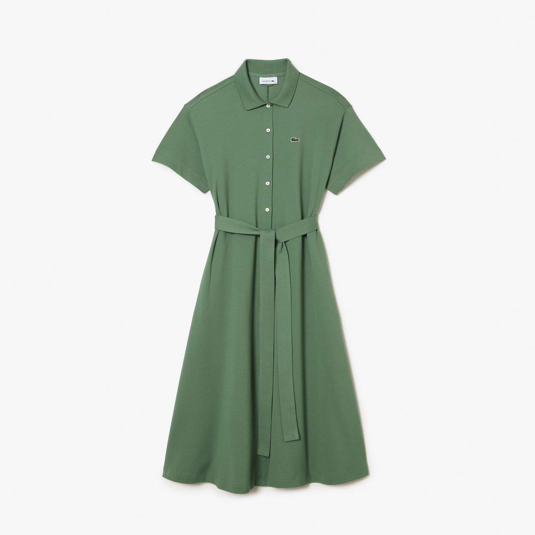 Women's Lacoste Belted Pique Polo Dress