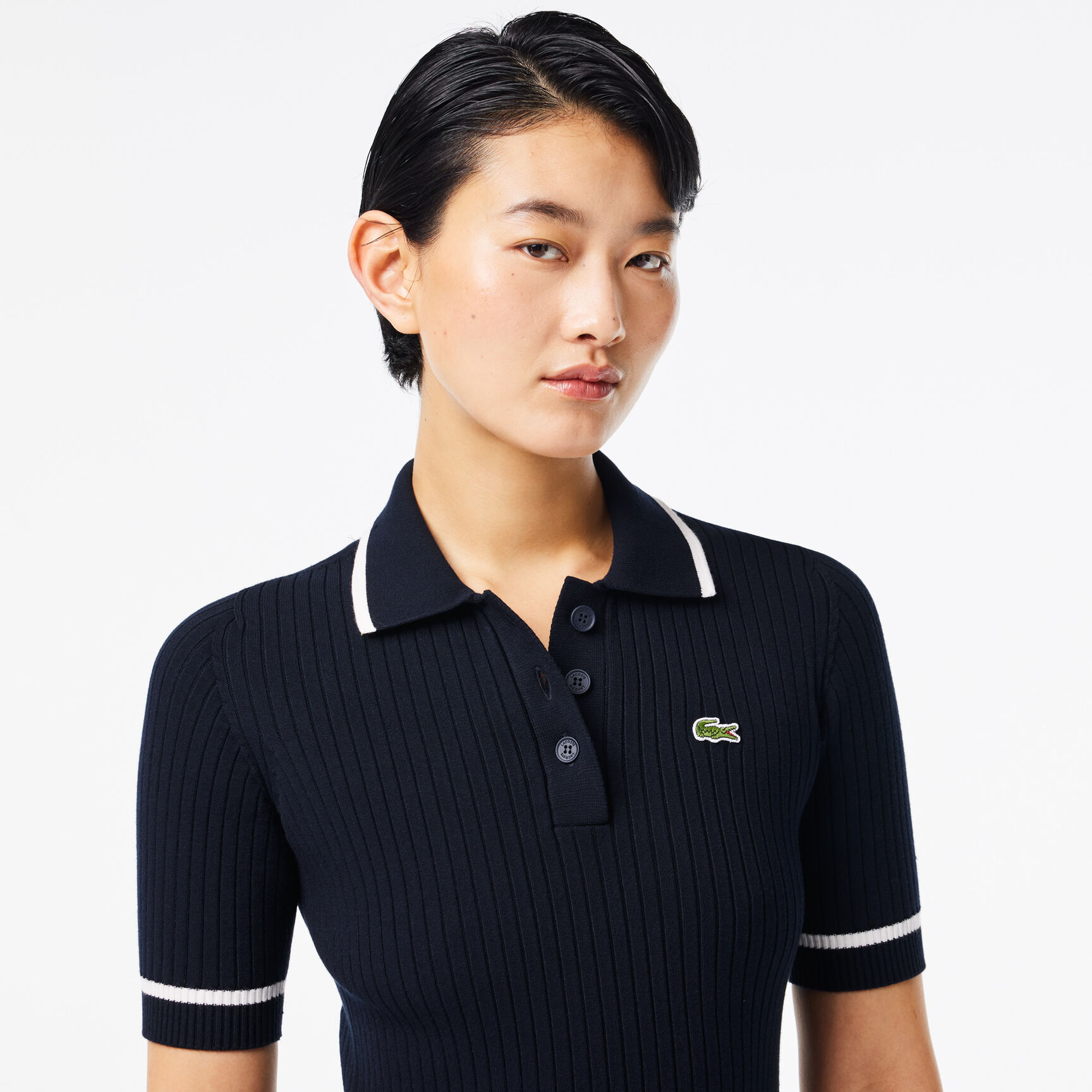 فستان بولو مضلع مسطح ثلاثي الأبعاد بدون خياطة