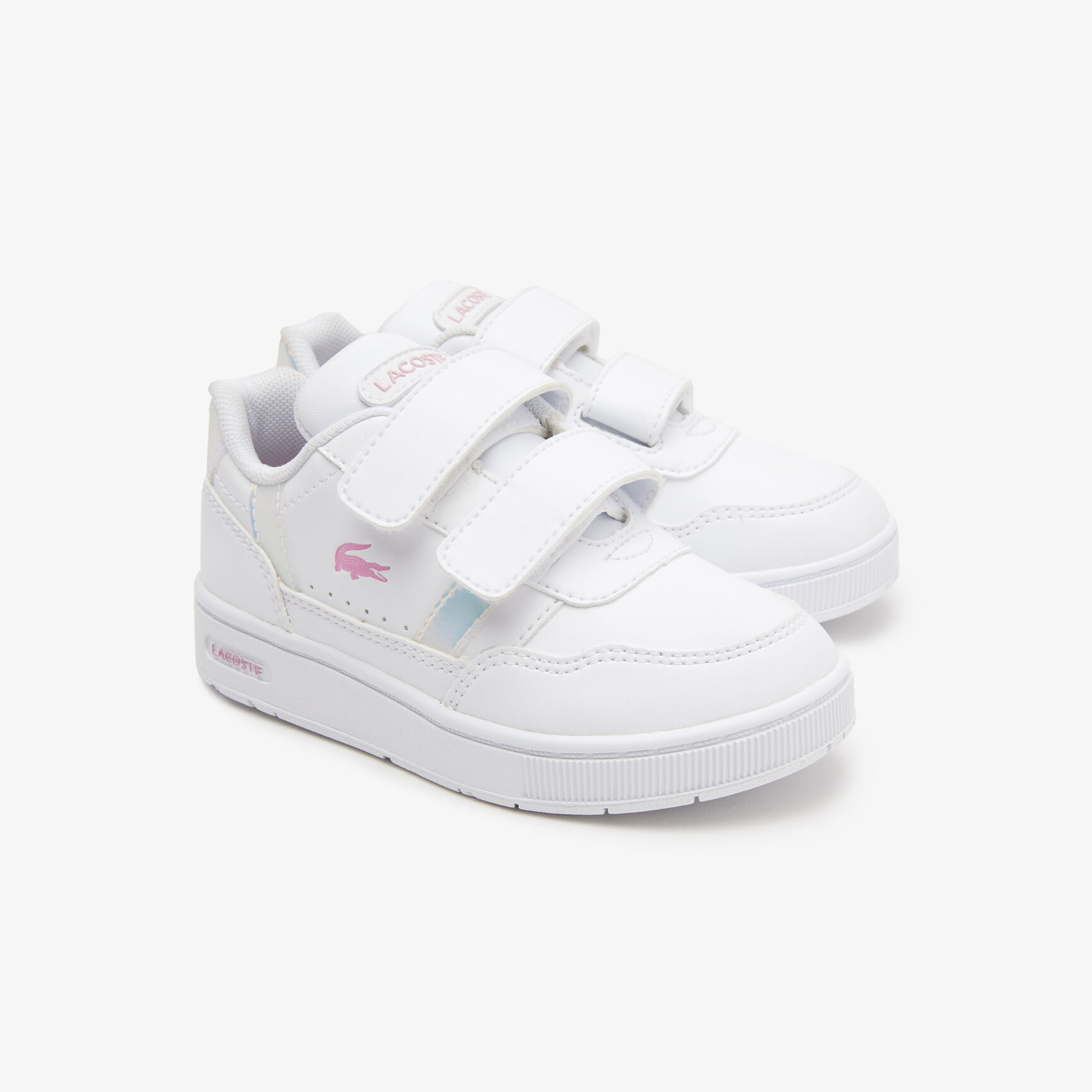 سنيكرز تي كليب من خامات صناعية بكعب ملون للرضع سنيكرز تي كليب من خامات صناعية بكعب ملون للرضع