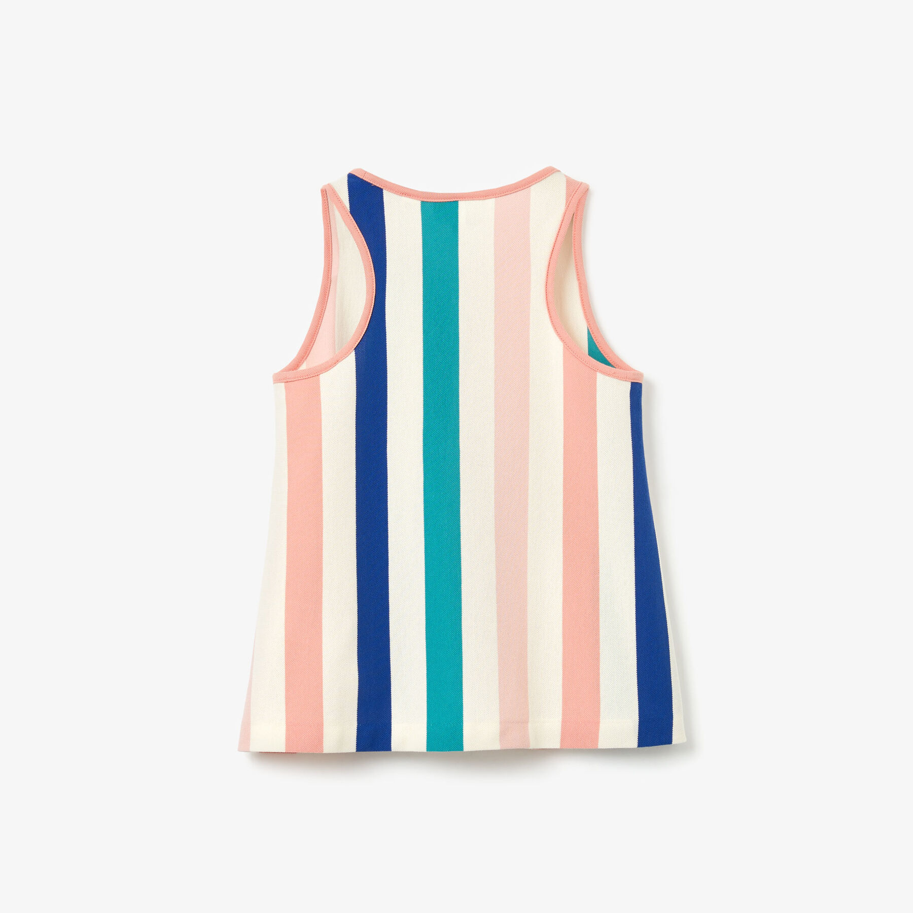 lacoste girls  striped cotton piqu  tank top