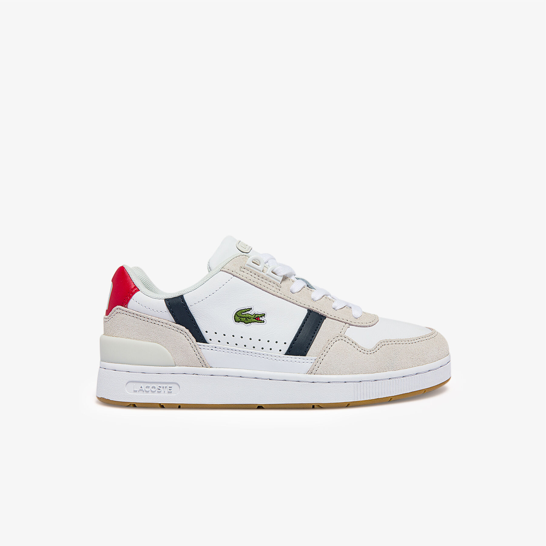 Women's T-Clip Tricolour Leather and Suede Trainers