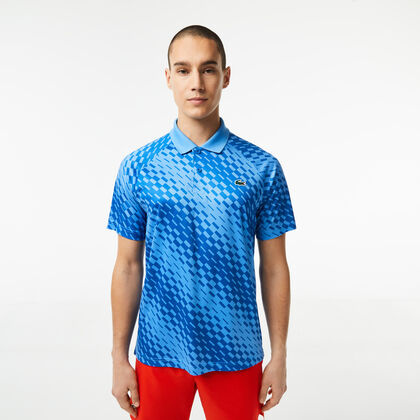 تيشيرت بولو مزين بنقشة للرجال مجموعة Lacoste Tennis X Novak Djokovic