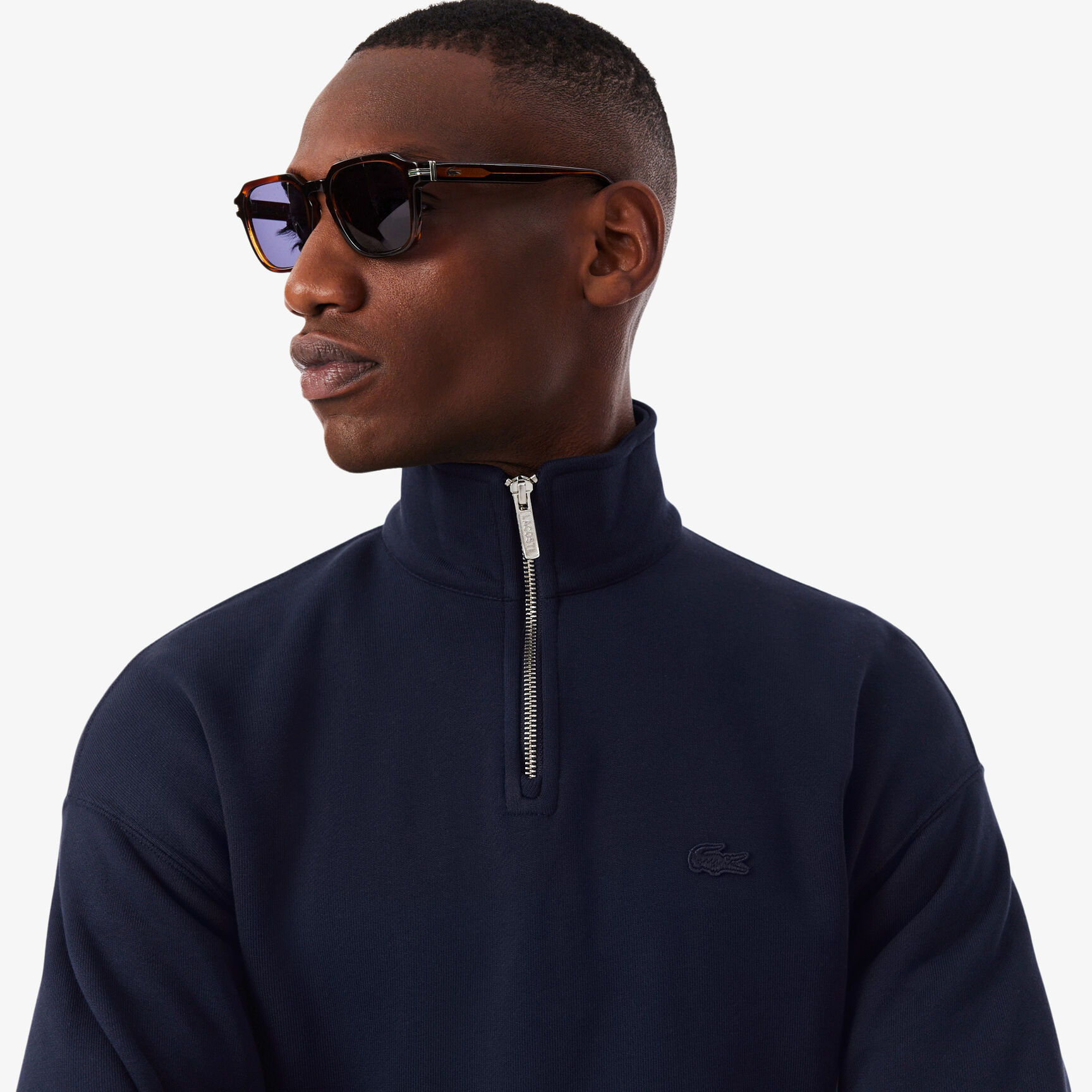 Heavy Fleece Zipper Neck Sweatshirt