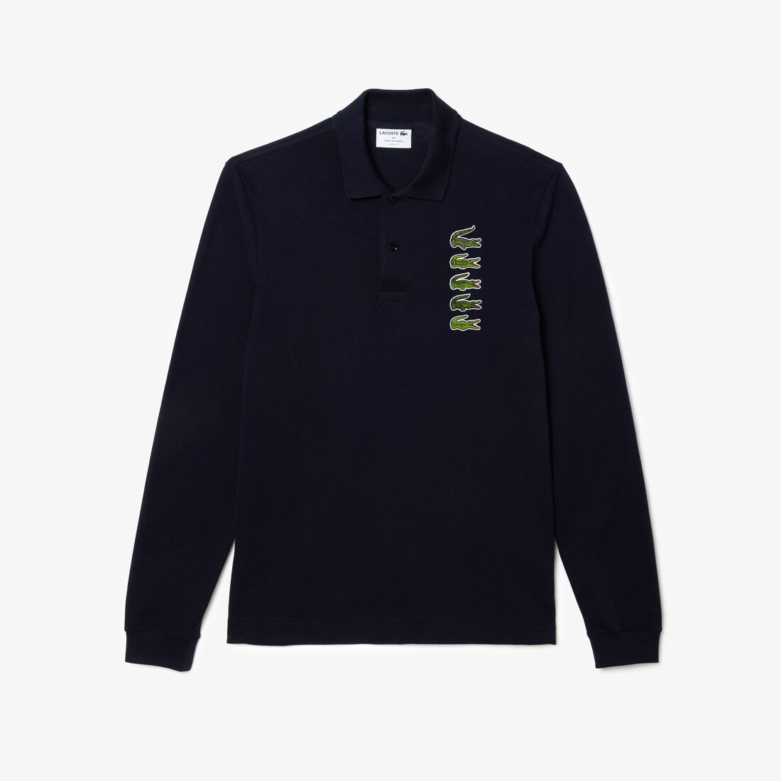 تي شيرت بولو بيكيه قطن برقعة تمساح تي شيرت بولو بيكيه قطن برقعة تمساح