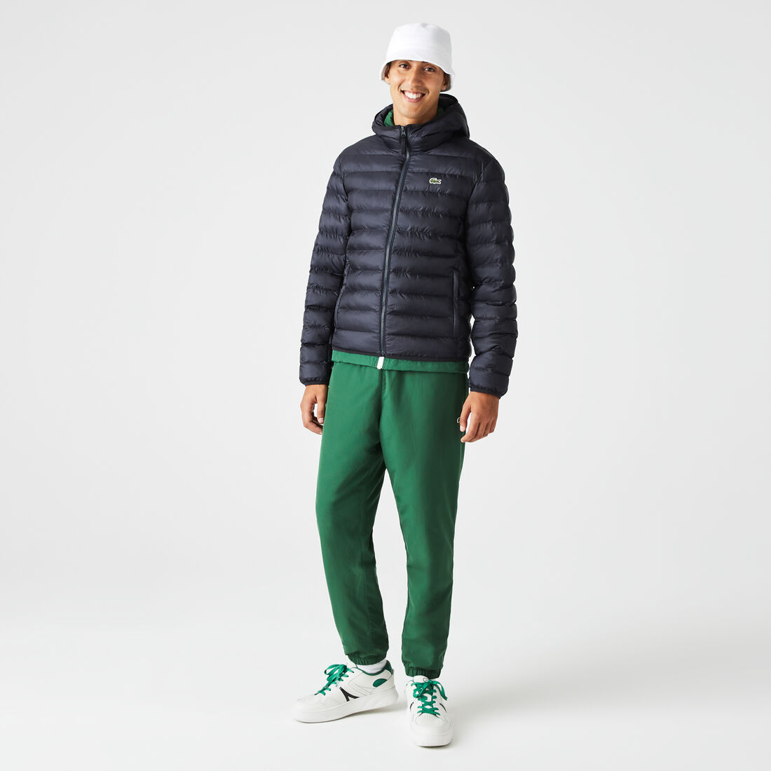 Men's Lacoste Quilted Hooded Short Jacket Men's Lacoste Quilted Hooded Short Jacket