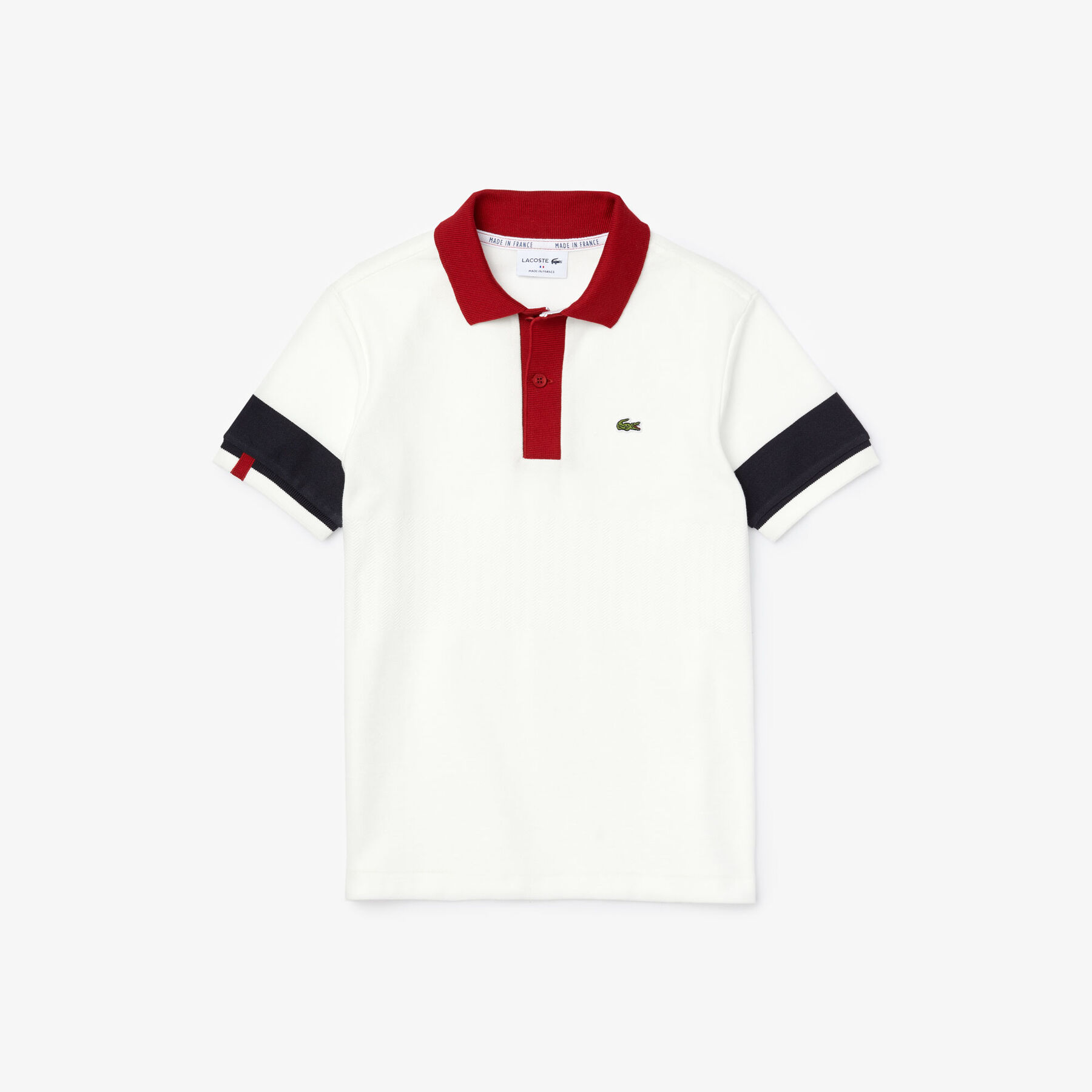 Boys' Lacoste Made in France Piqué Effect Cotton Polo Shirt boys lacoste made in france piqu effect cotton polo shirt