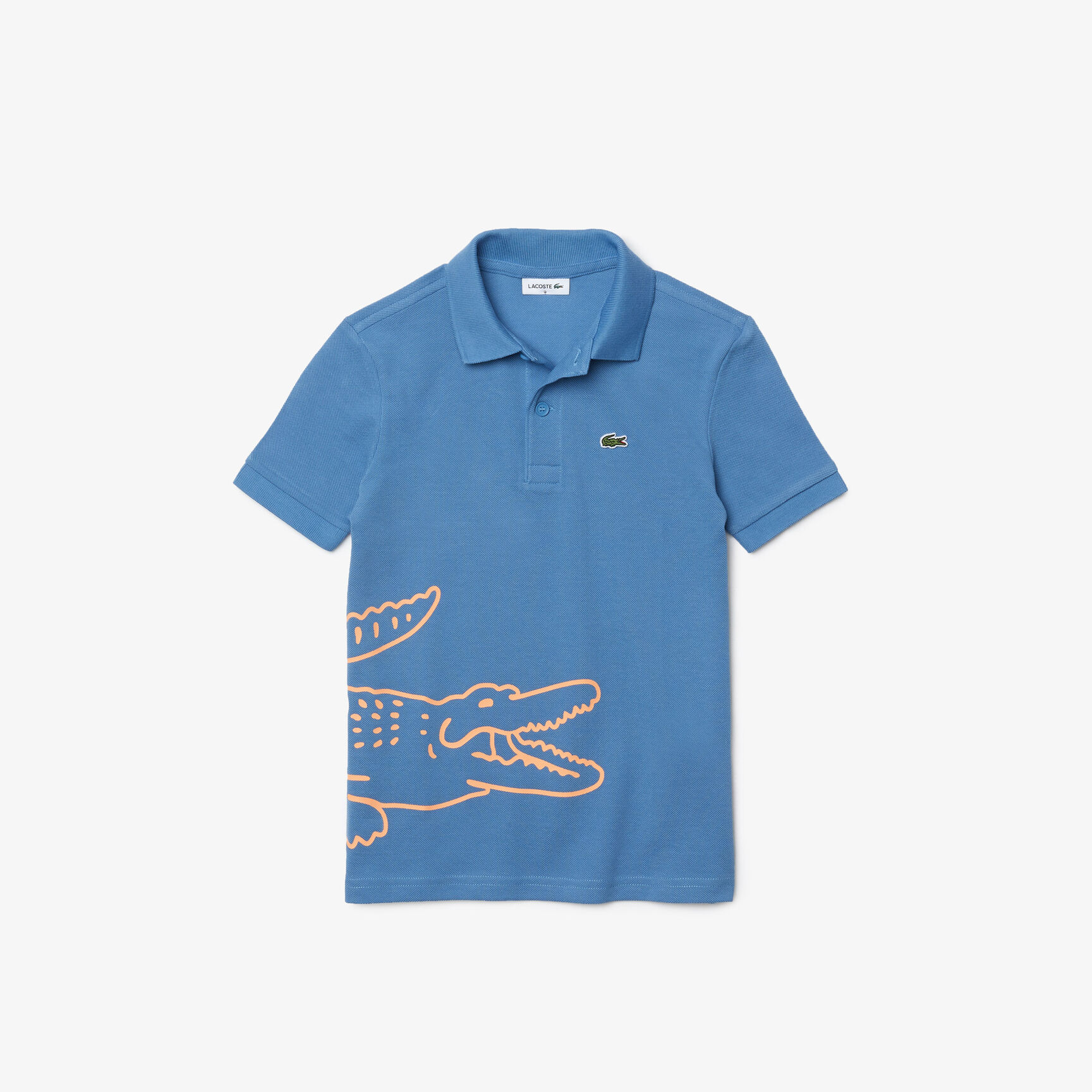 Boys’ Lacoste Crocodile Print Cotton Piqué Polo Boys’ Lacoste Crocodile Print Cotton Piqué Polo
