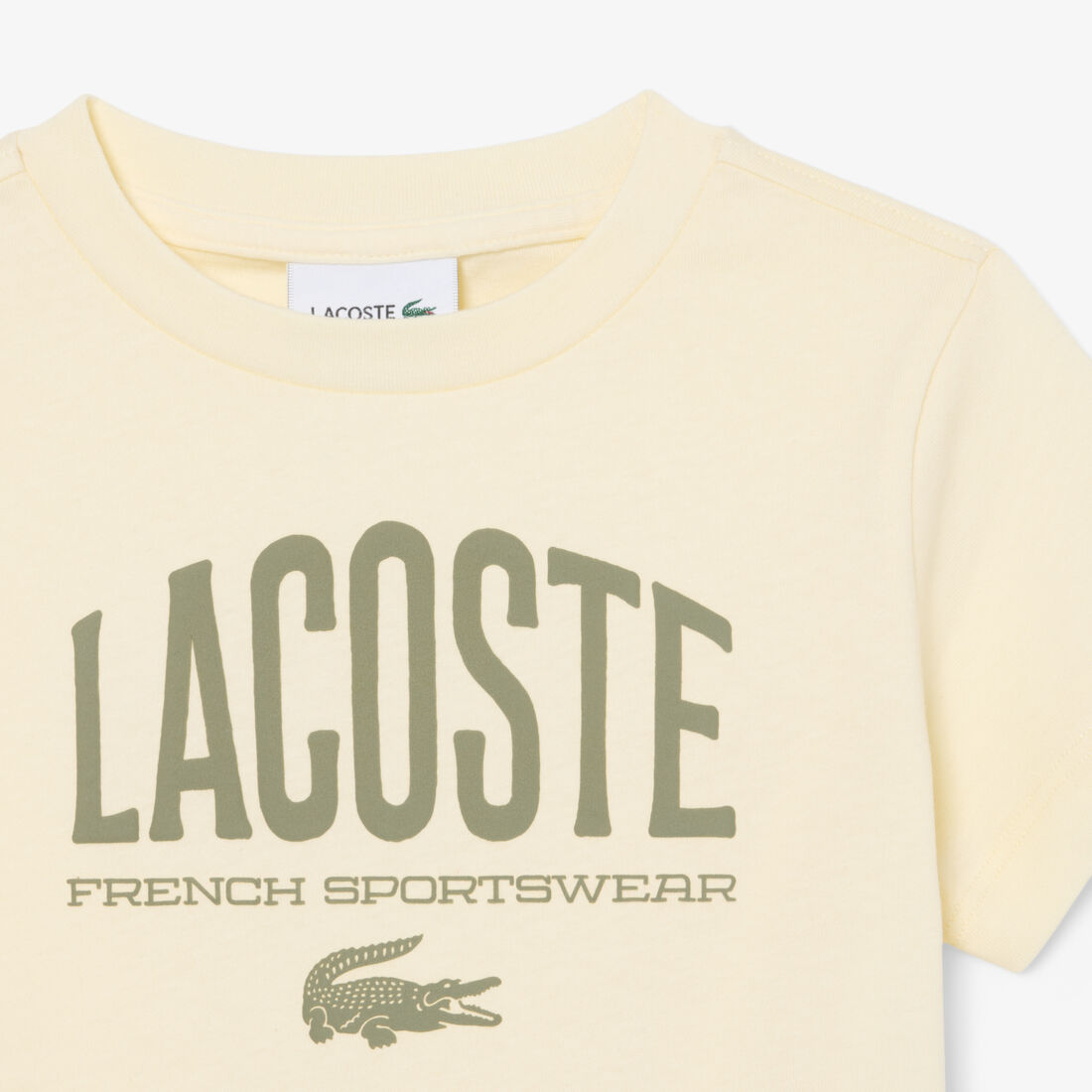 lacoste printed cotton t shirt