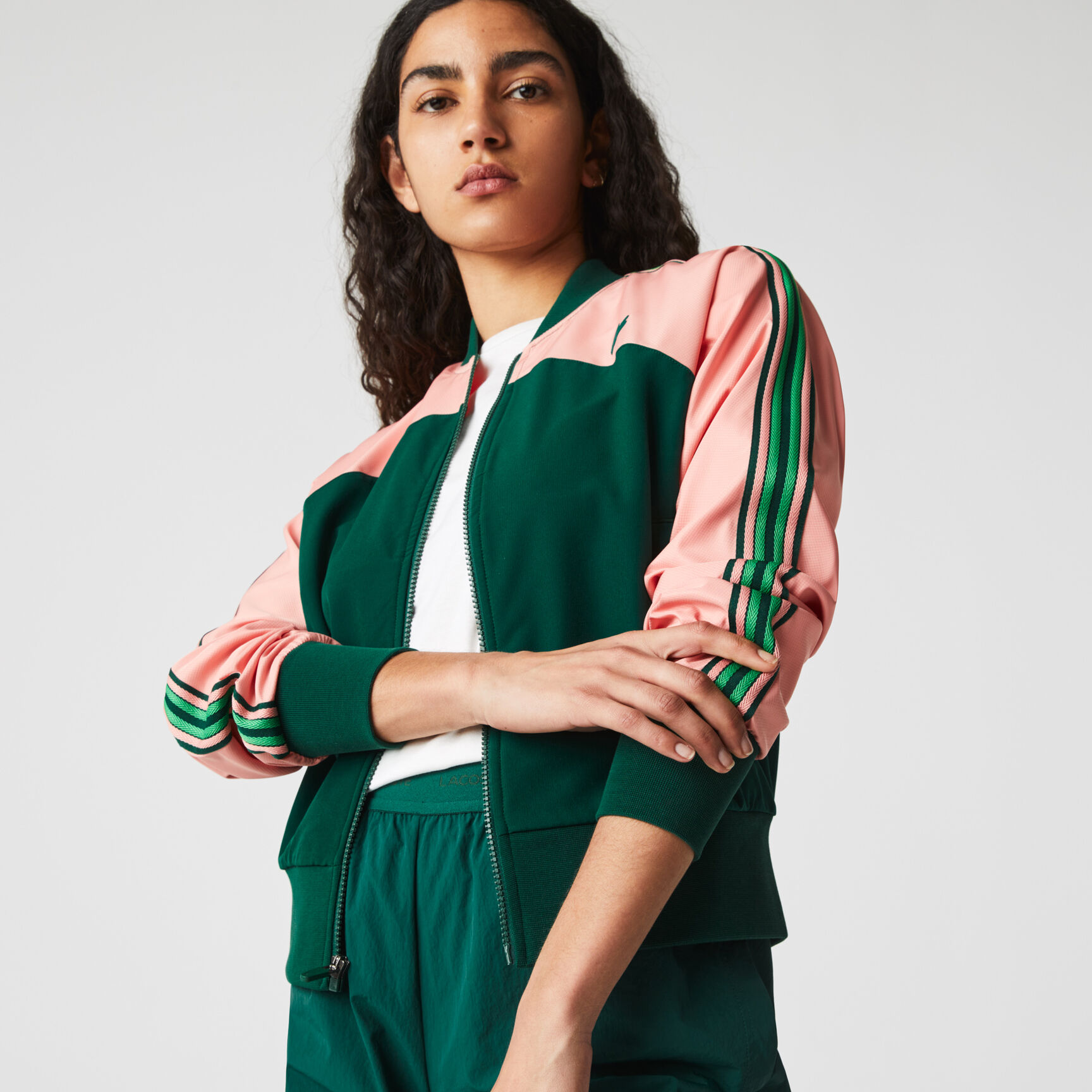 Women’s Lacoste SPORT Loose Fit Colorblock Zip Teddy Jacket Women’s Lacoste SPORT Loose Fit Colorblock Zip Teddy Jacket