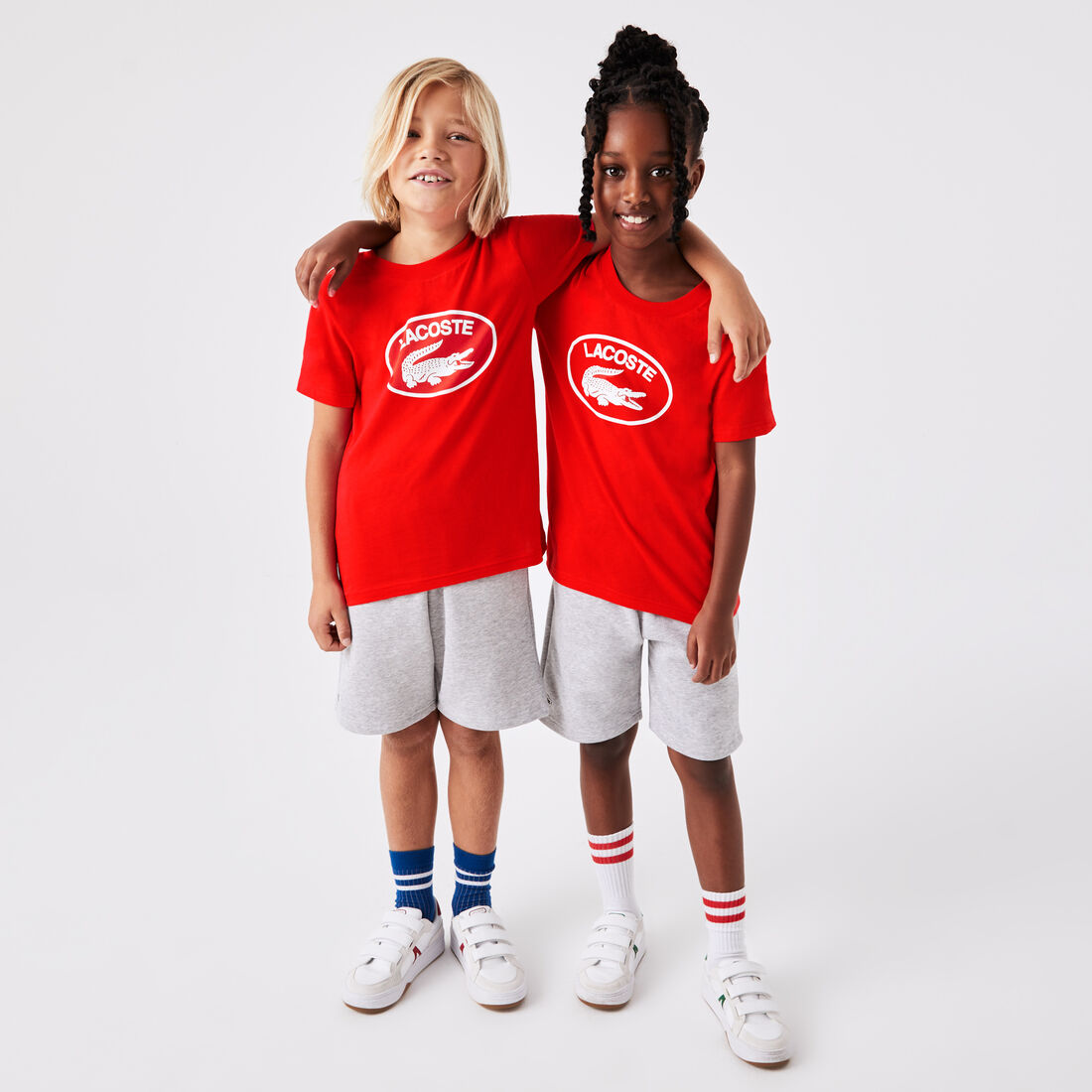 Kids' Lacoste Contrast Branded Cotton Jersey T-shirt Kids' Lacoste Contrast Branded Cotton Jersey T-shirt