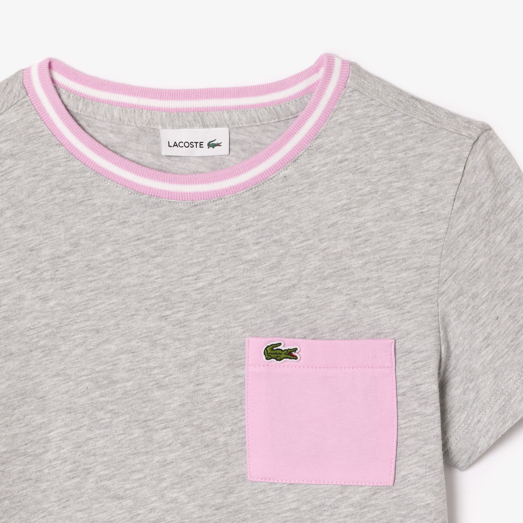 Contrast Print Cotton T-shirt