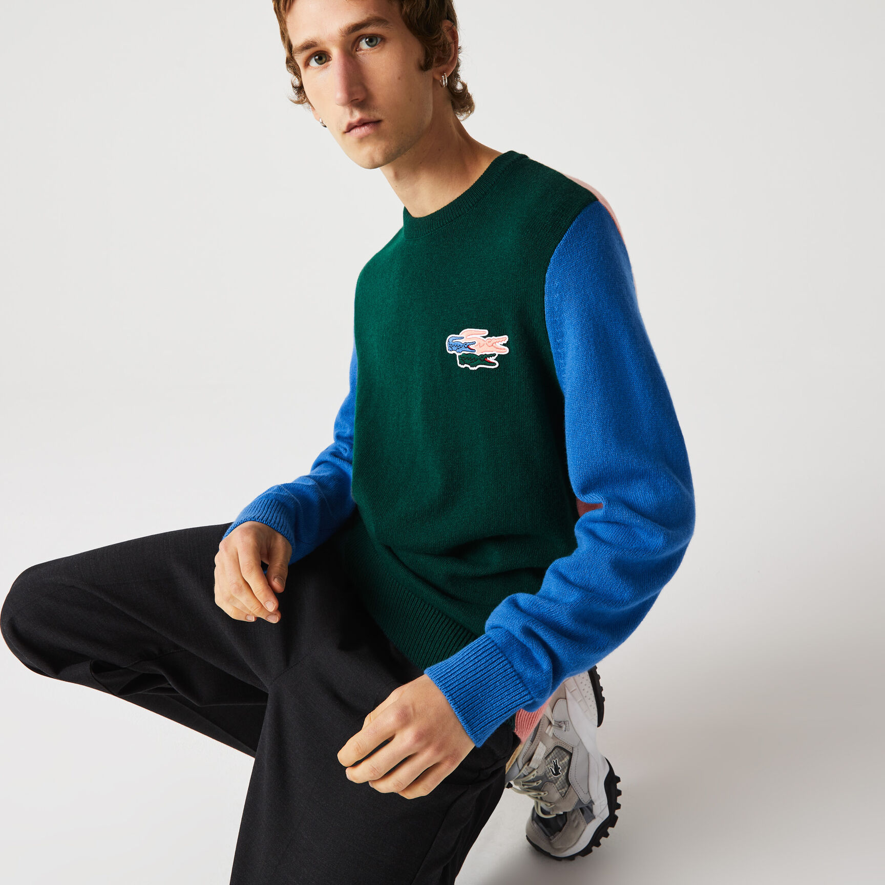 Men’s Crew Neck Colorblock Responsible Wool Sweater Men’s Crew Neck Colorblock Responsible Wool Sweater