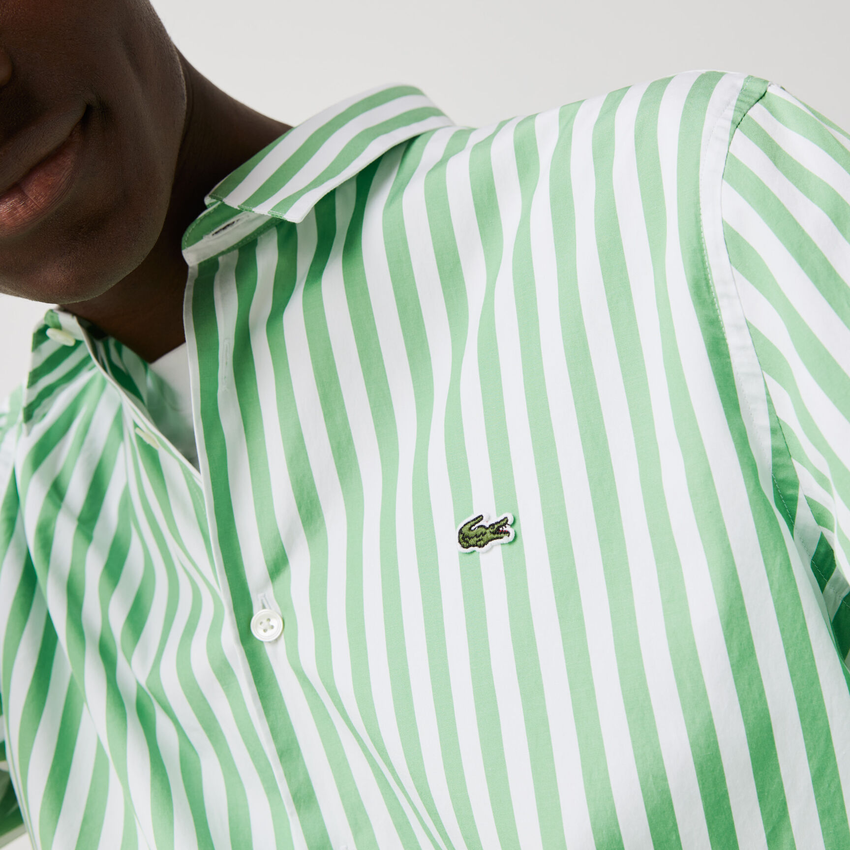 Men's Regular Fit Striped Poplin Shirt