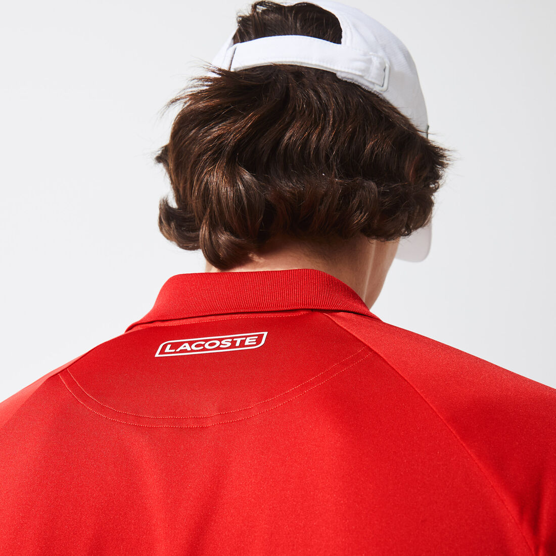 قميص بولو مقلم فائق الخفة للرجال مجموعة Lacoste SPORT و Novak Djokovic قميص بولو مقلم فائق الخفة للرجال مجموعة Lacoste SPORT و Novak Djokovic