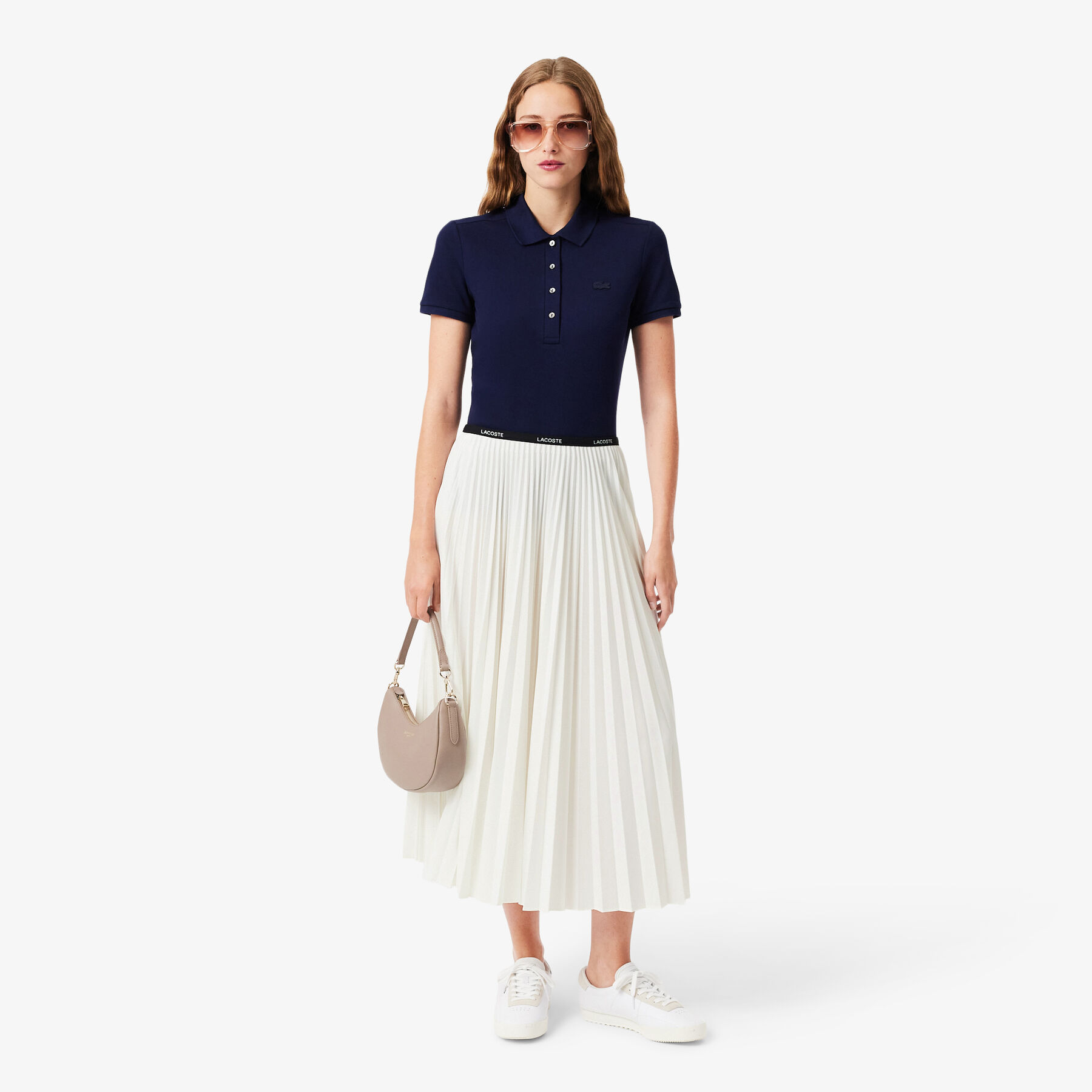 Long Pleated Elasticated Waist Skirt