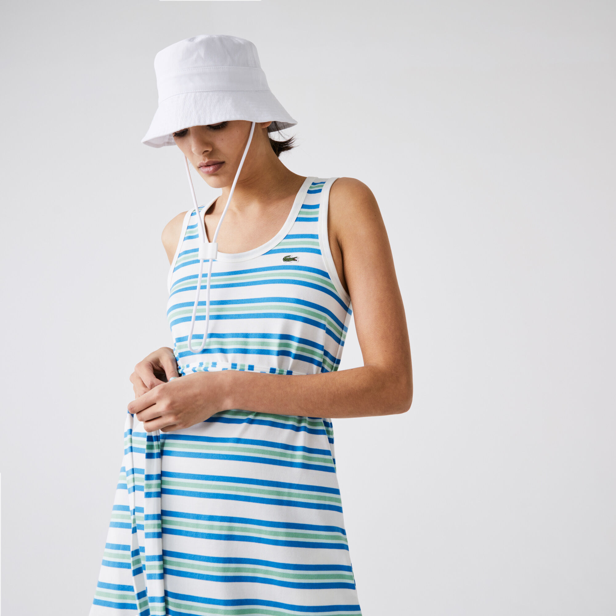 Women’s Long Striped Cotton Tank Top Dress Women’s Long Striped Cotton Tank Top Dress
