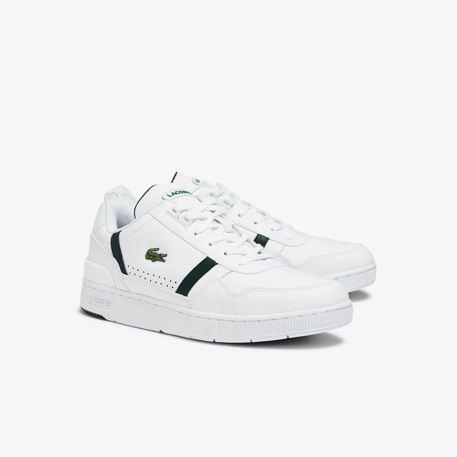 Men's T-Clip Leather Trainers lacoste men s t clip leather trainers