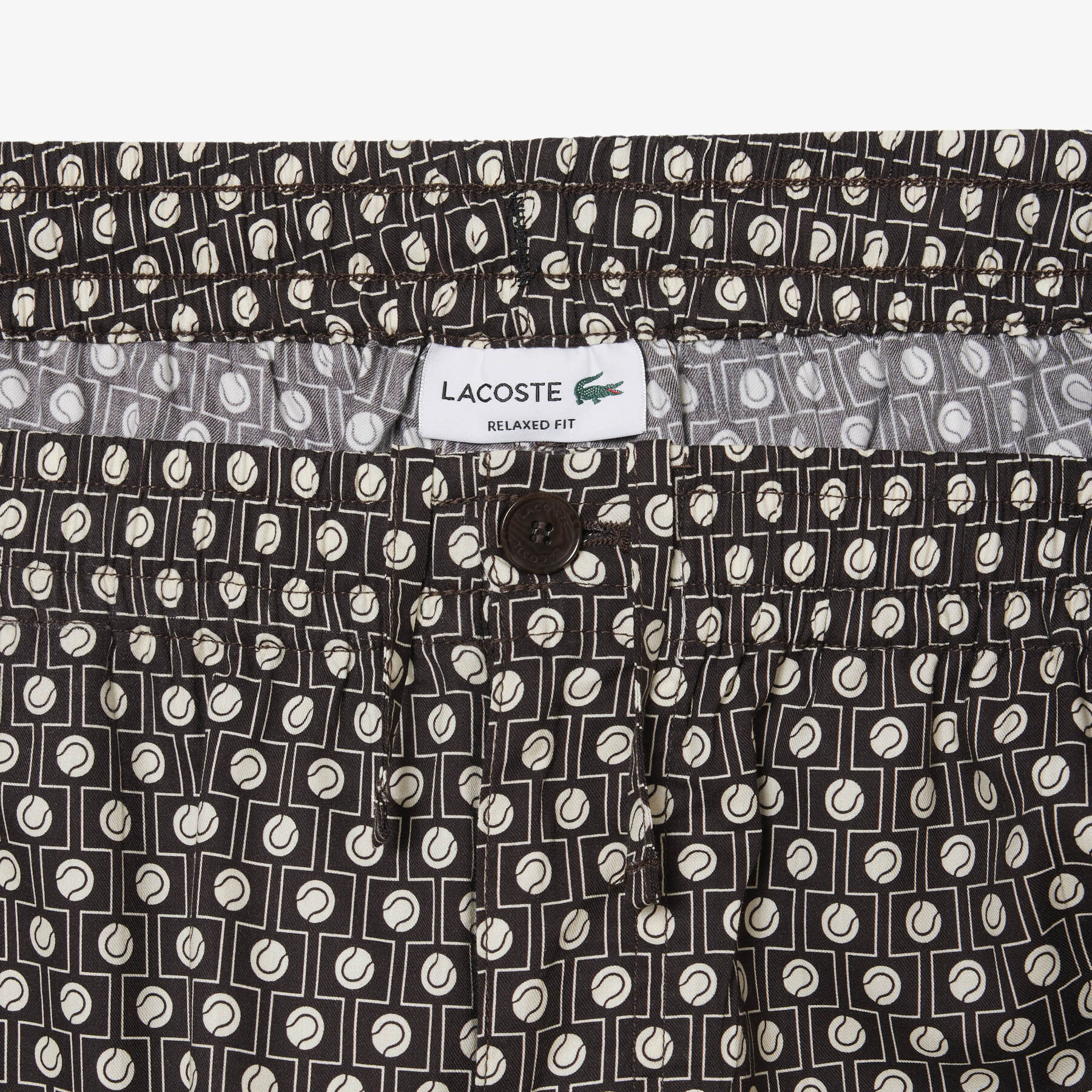 Relaxed Fit Printed Cotton Blend Shorts lacoste relaxed fit printed cotton blend shorts