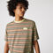 Unisex Lacoste LIVE Loose Fit Crew Neck Striped Cotton T-shirt unisex lacoste live loose fit crew neck striped cotton t shirt
