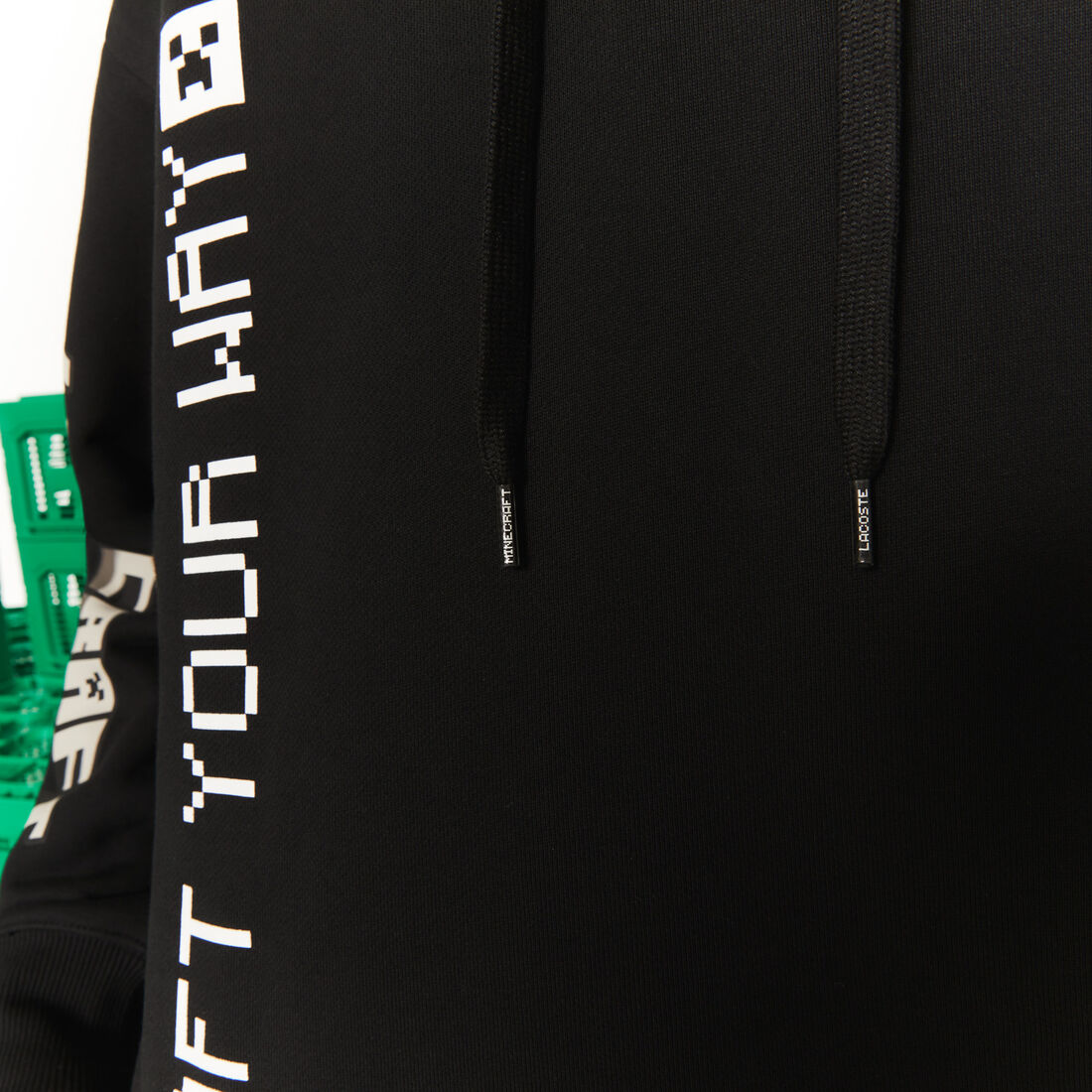 Men's Lacoste L!VE x Minecraft Loose Fit Fleece Hoodie Men's Lacoste L!VE x Minecraft Loose Fit Fleece Hoodie