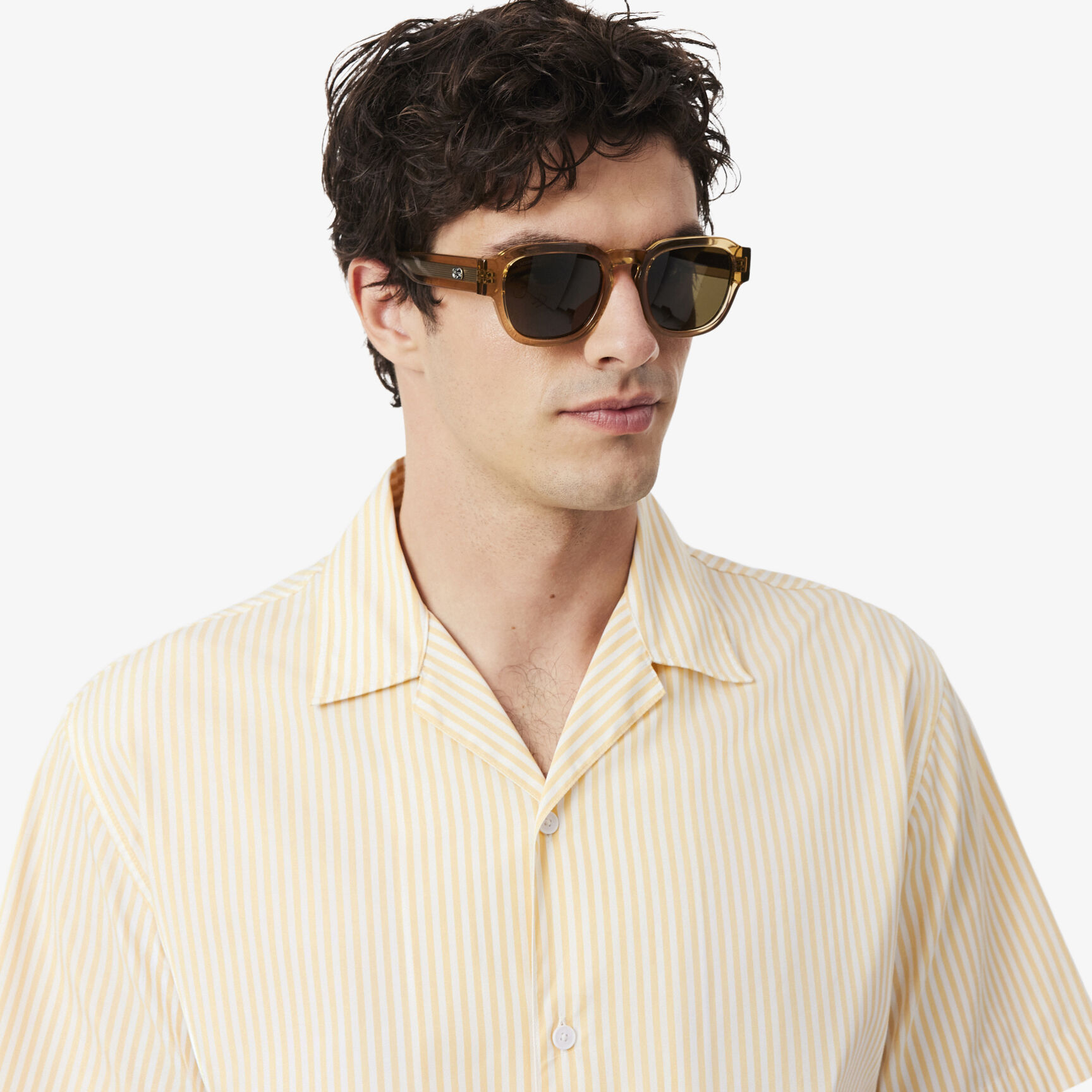 Relaxed Fit Striped Crocodile Shirt
