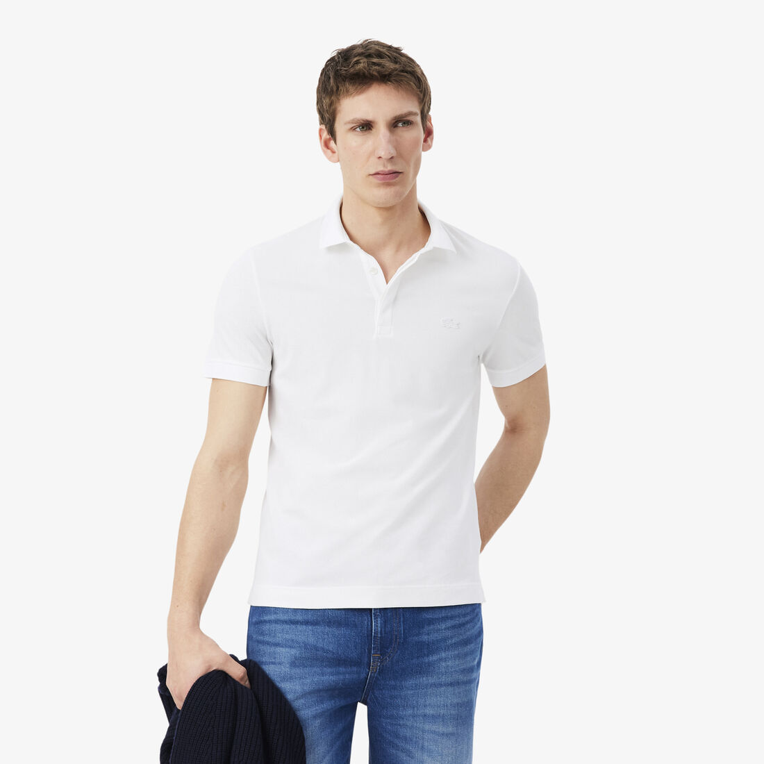 lacoste regular fit paris stretch pique polo shirt