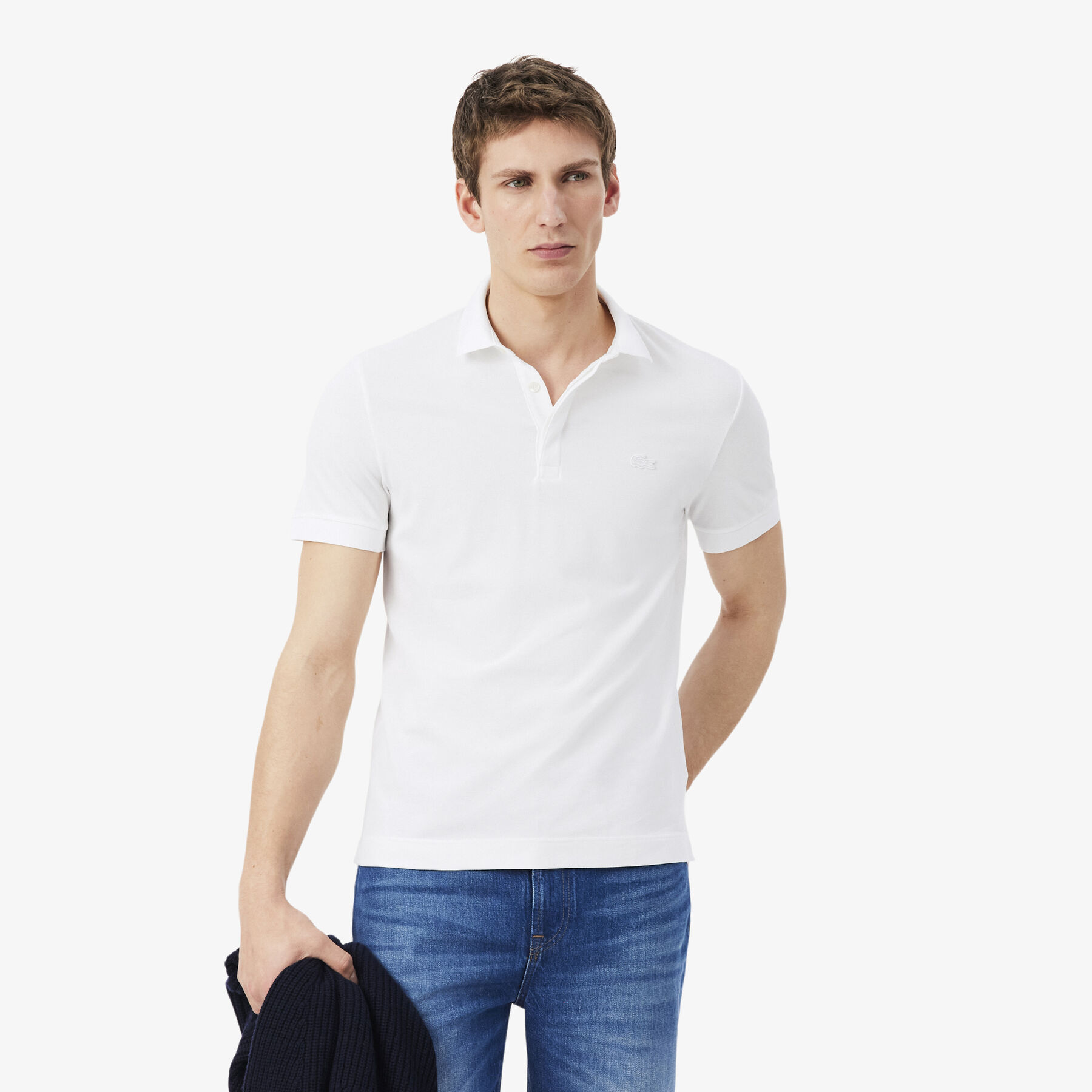 lacoste regular fit paris stretch pique polo shirt