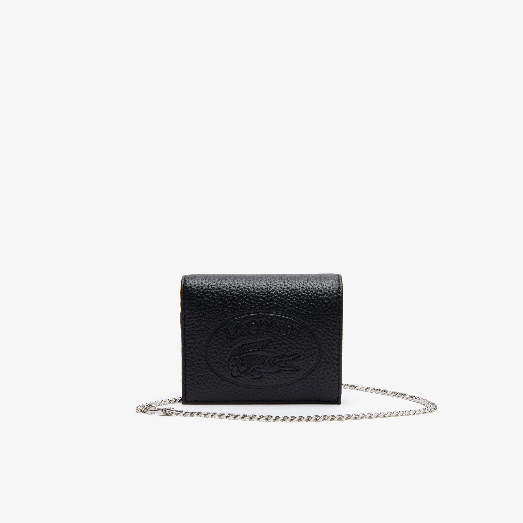 lacoste women s croco crew grained leather phone wallet