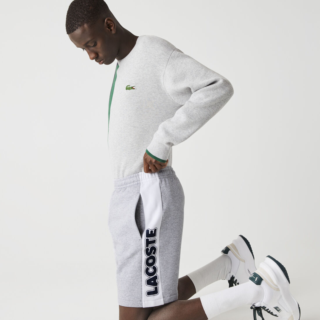 Men's Lacoste SPORT Contrast Band Fleece Shorts