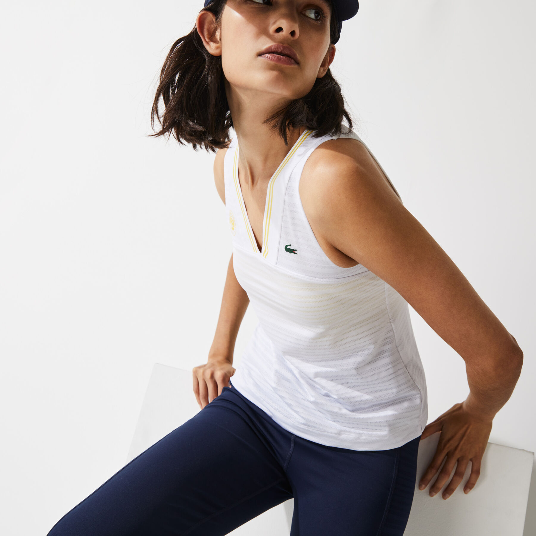 Women’s Lacoste SPORT French Open Edition Bimaterial Tank Top women s lacoste sport french open edition bimaterial tank top