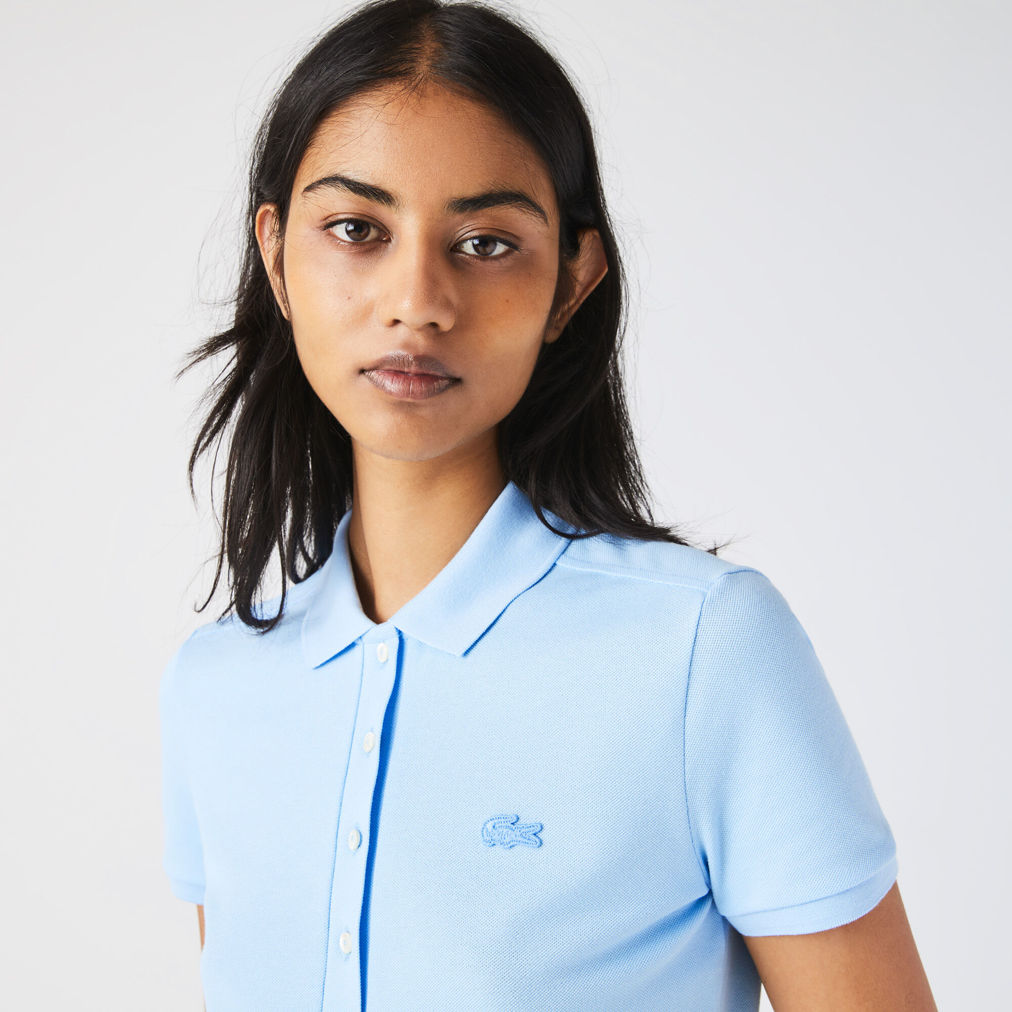 Women's lacoste slim fit stretch mini piqué polo shirt sale