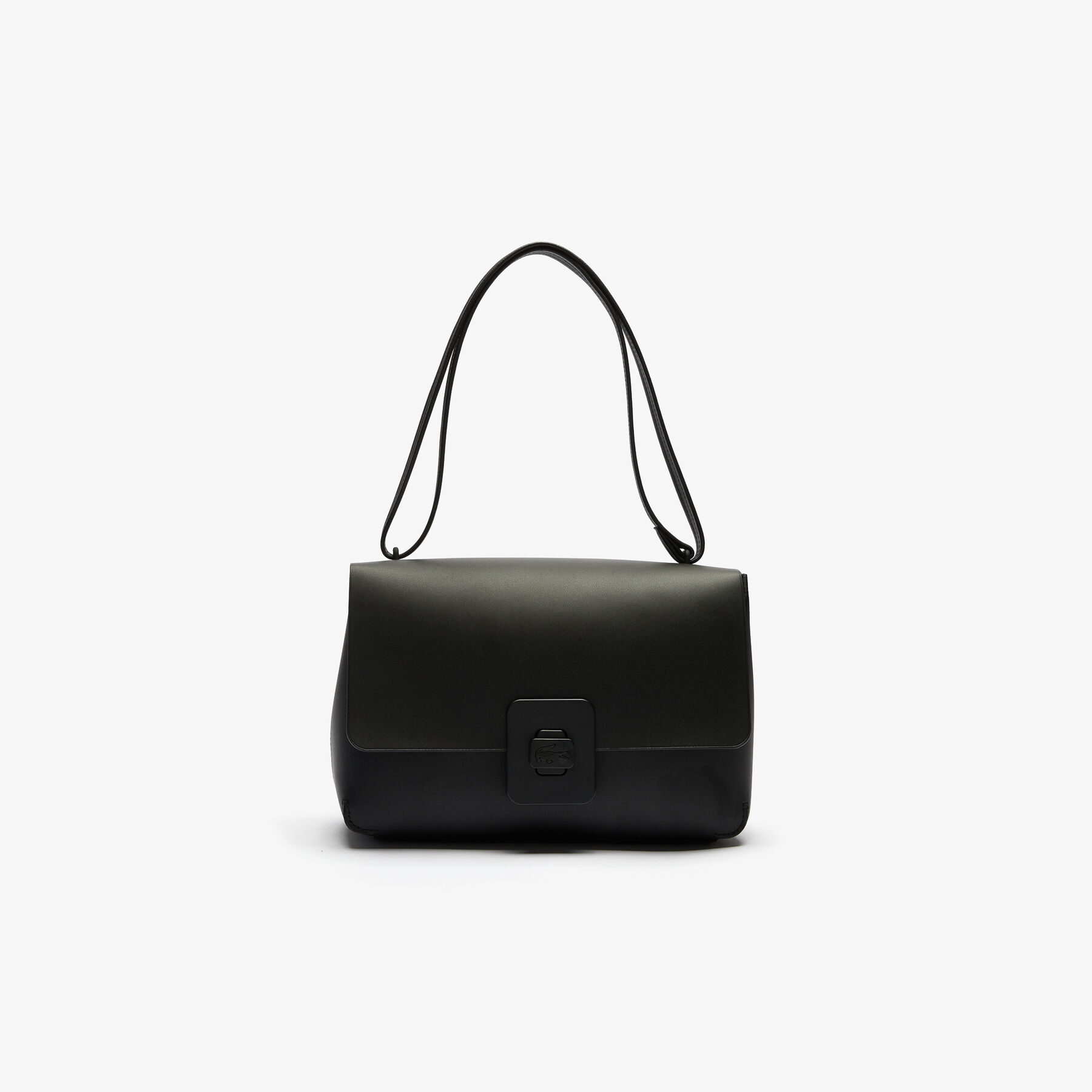 Women’s Croco Turn Crocodile Clasp Large Leather Shoulder Bag lacoste women s croco turn crocodile clasp large leather shoulder bag